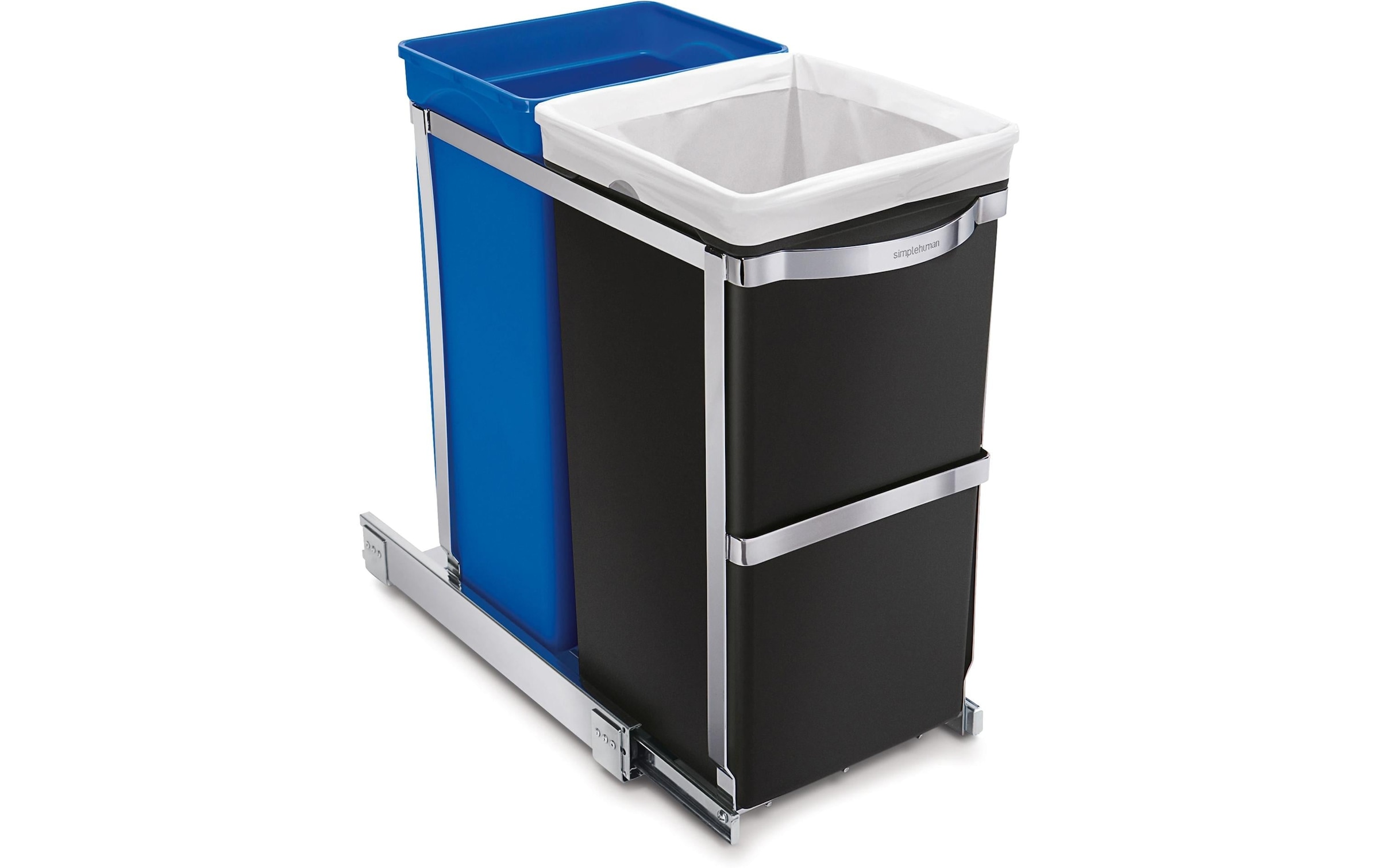 simplehuman Einbaumülleimer »Schrank-Abfalleimer 20+15 l« 2 Behälter