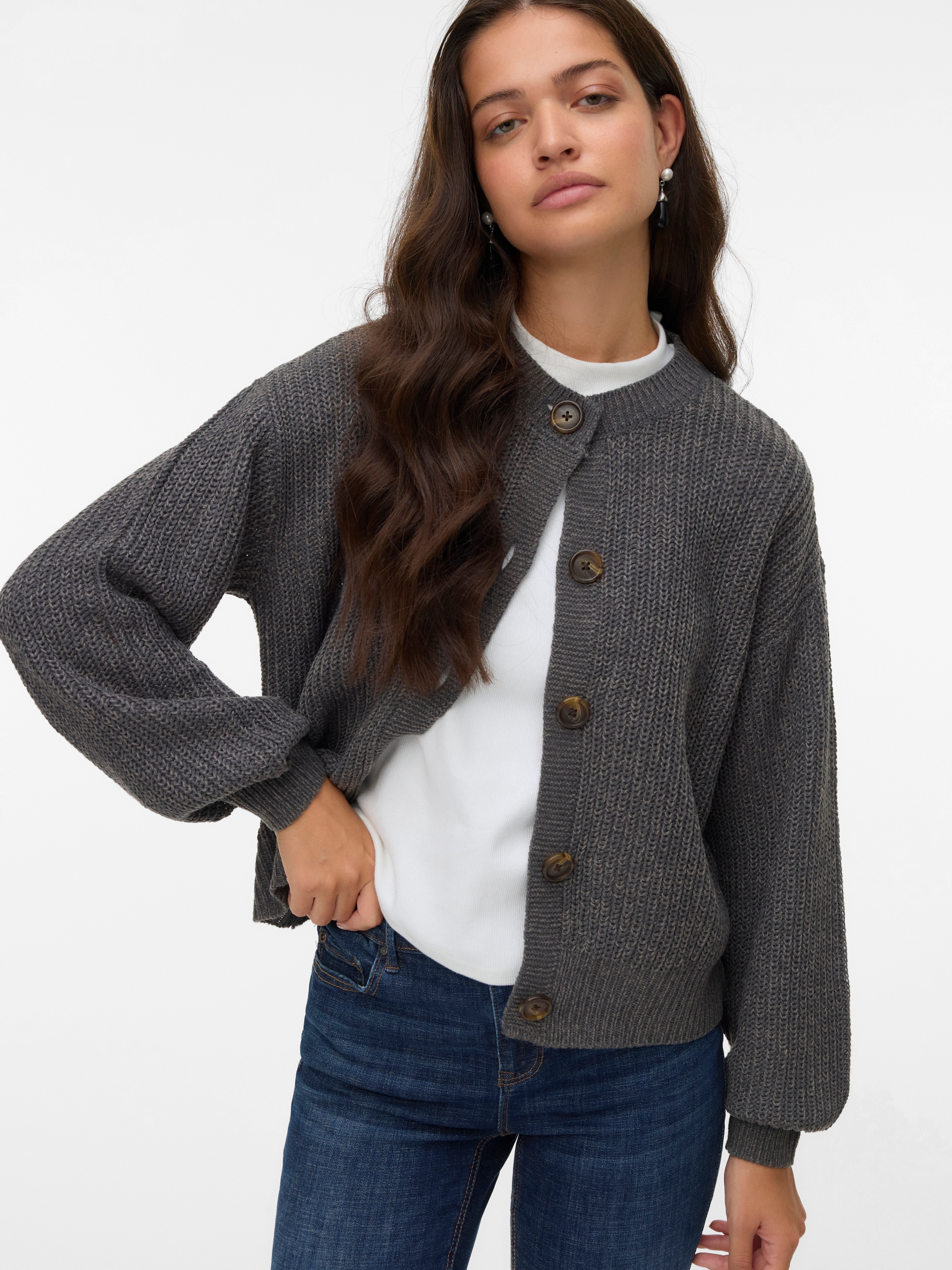 Vero Moda Veste en tricot »VMLEA LS O-NECK CARDIGAN NOOS«