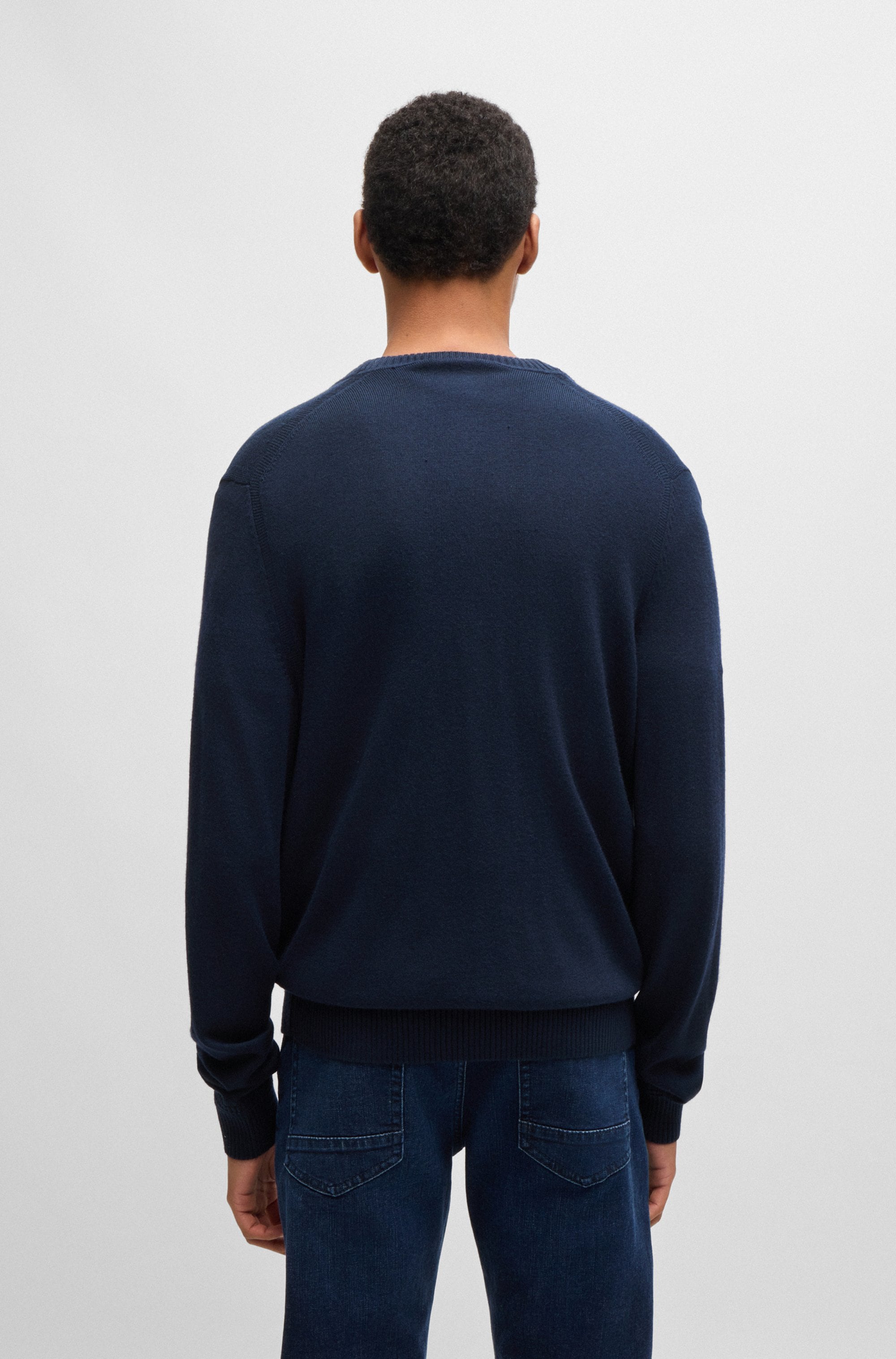 BOSS ORANGE Veste en tricot »Avac_CD« mit tiefem V-Ausschnitt