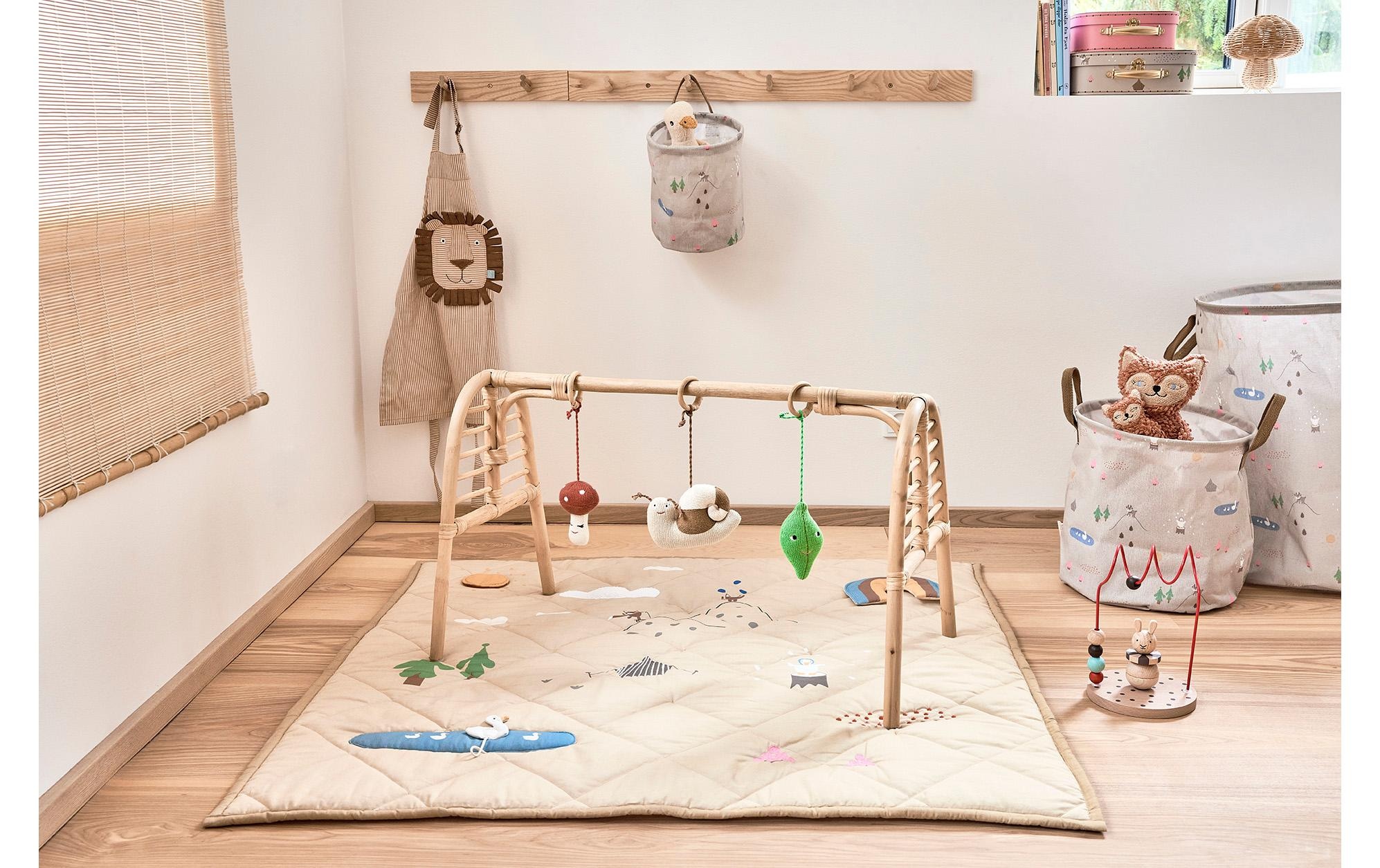 OYOY Krabbeldecke »Krabbeldecke Wald 102 x 102 cm, Beige«