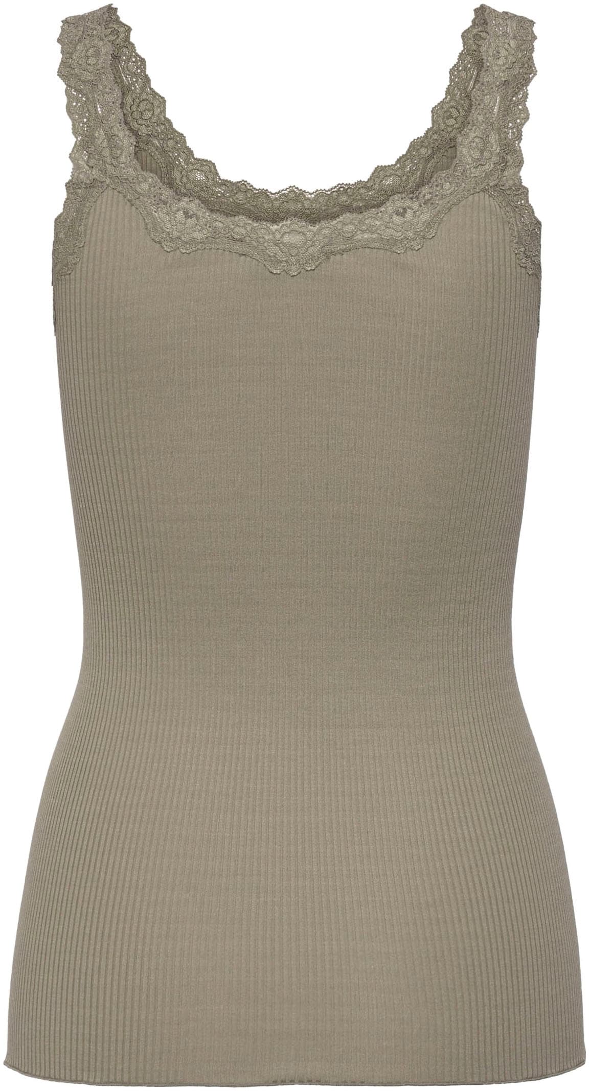 rosemunde Spitzentop »Babette Silk Top mit Seide« umgedrehter Vintage-Spitzenbesatz, feminin, bequem, Seidenmix
