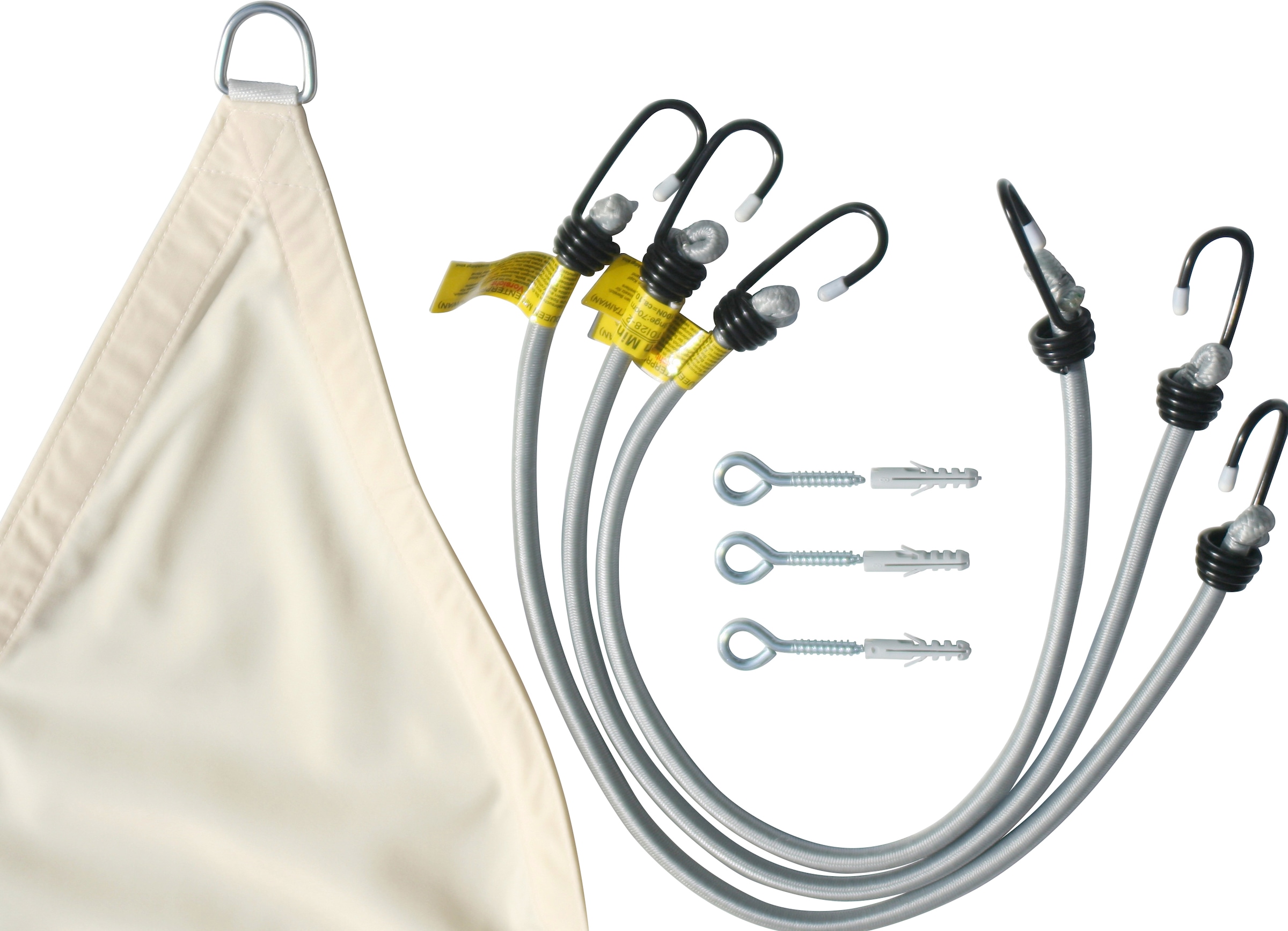 Floracord Sonnensegel B: 360 cm, cremeweiss