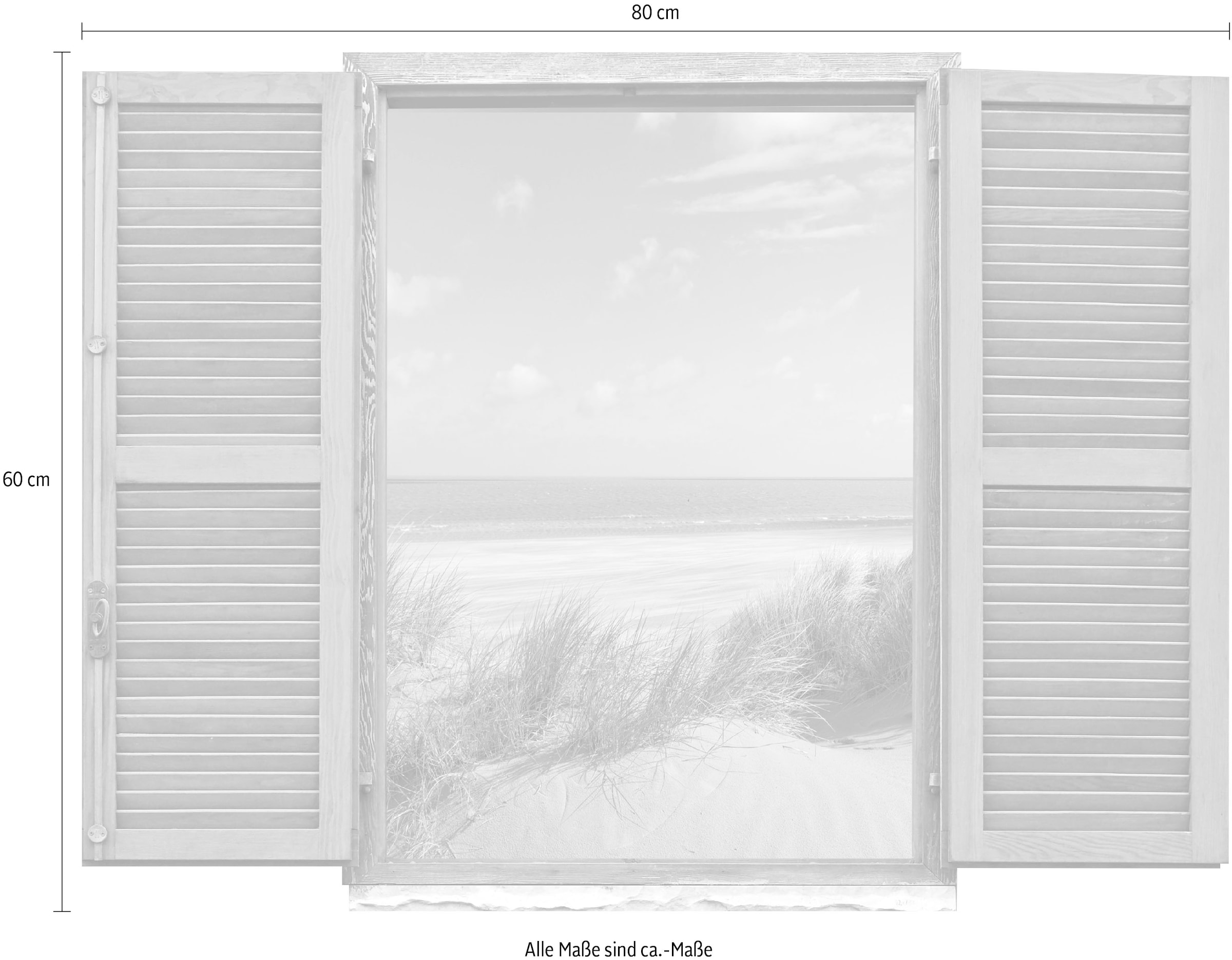 queence Wandtattoo »Düne« Wandsticker, Wandbild, selbstklebend, 3D, Fenster