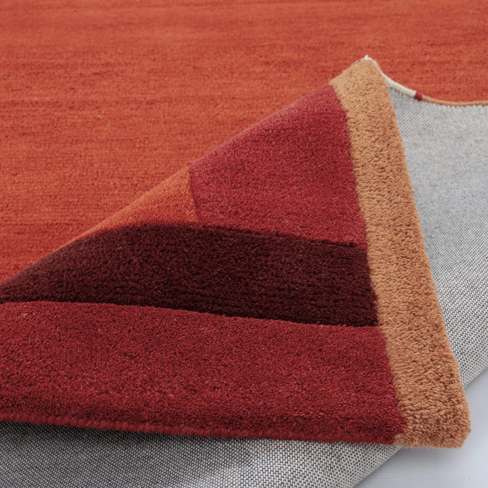 THEKO Tapis en laine »Tromso, Wolle, Handgefertigt, Bordüre mit Hoch-Tief-Effekt« Rectangulaire 15 mm Höhe salon, chambre, salle à manger