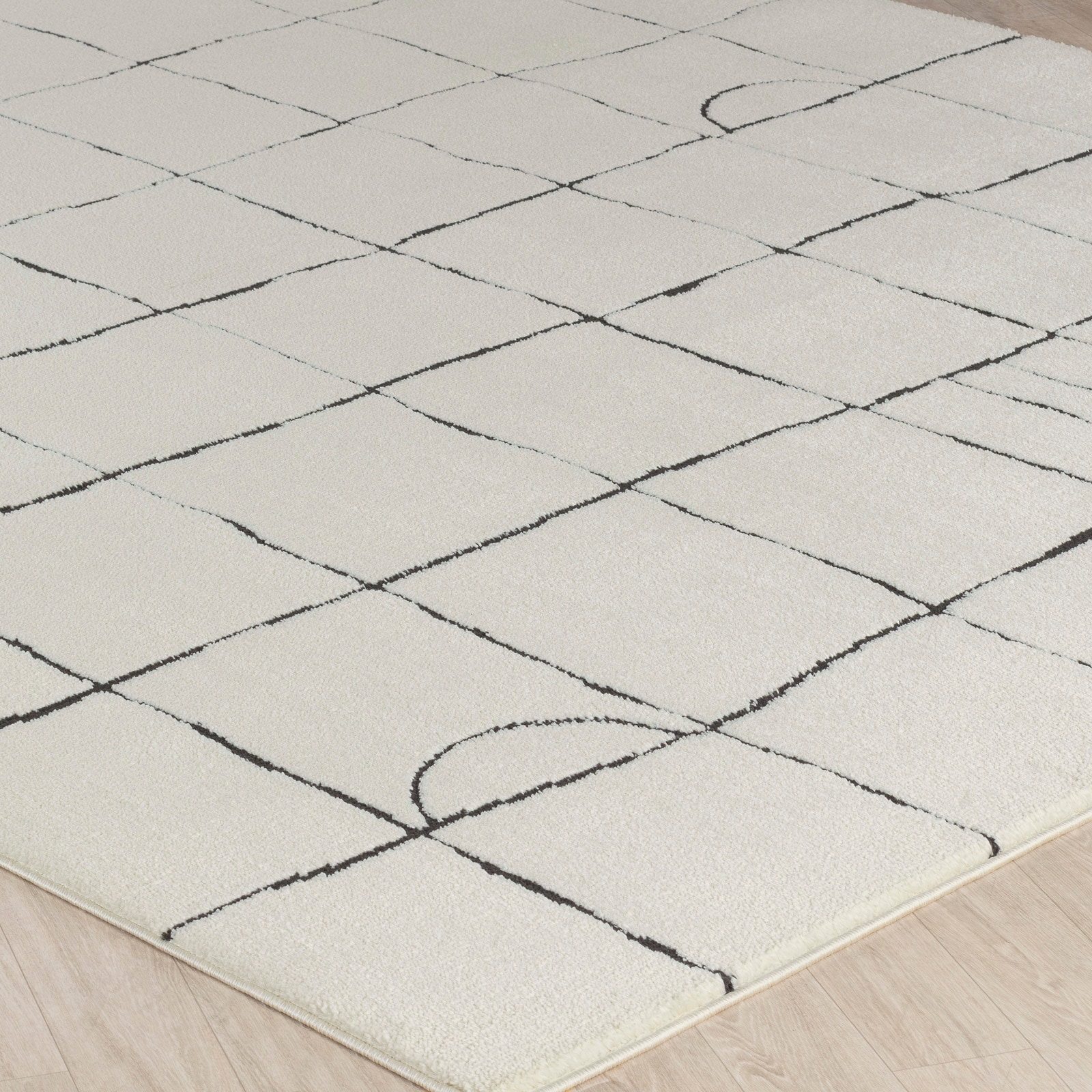 Livabliss Tapis »INCHON« Rectangulaire 14 mm Höhe Skandi Design, Modern Boho Kurzflor Wohnzimmerteppich, Schlafzimmer