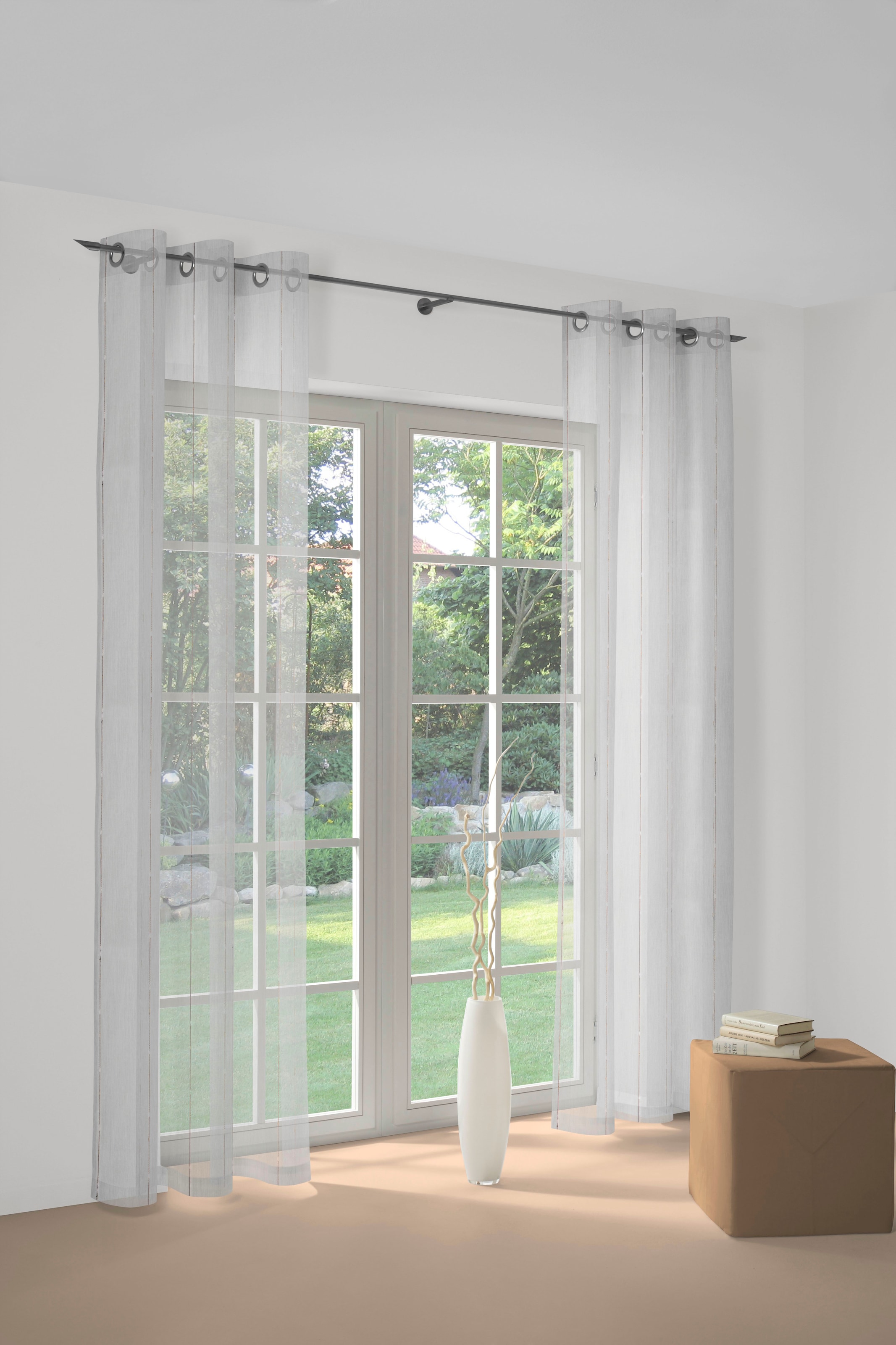 Wirth Rideau Œillet 1 cuis tlg. Fertig-Store mit Metallösen nach Mass