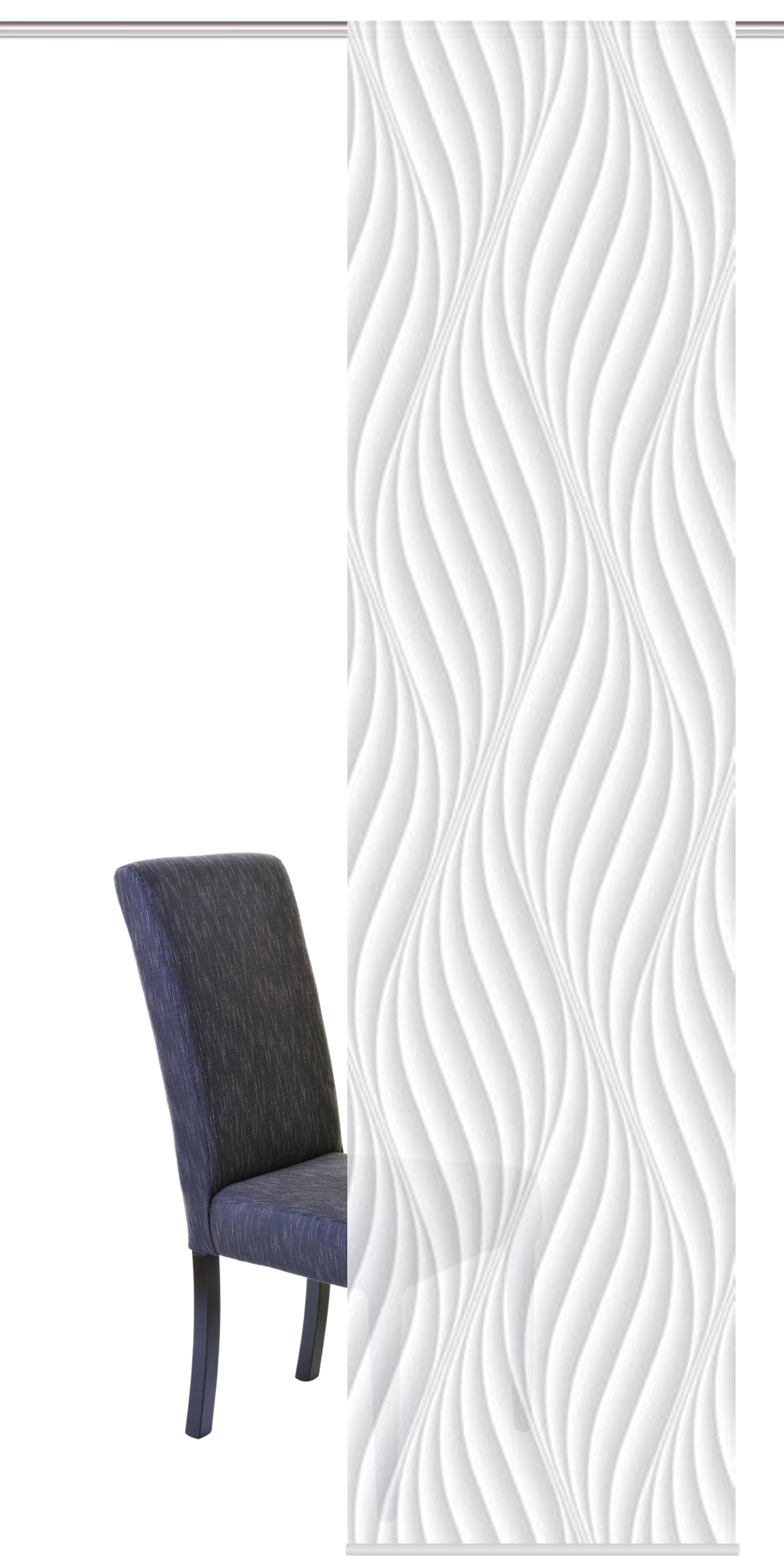 HOME WOHNIDEEN Rideau coulissant »WAVE« Velcro 1 cuis tlg. HxB: 245x60, inkl. Befestigungszubehör