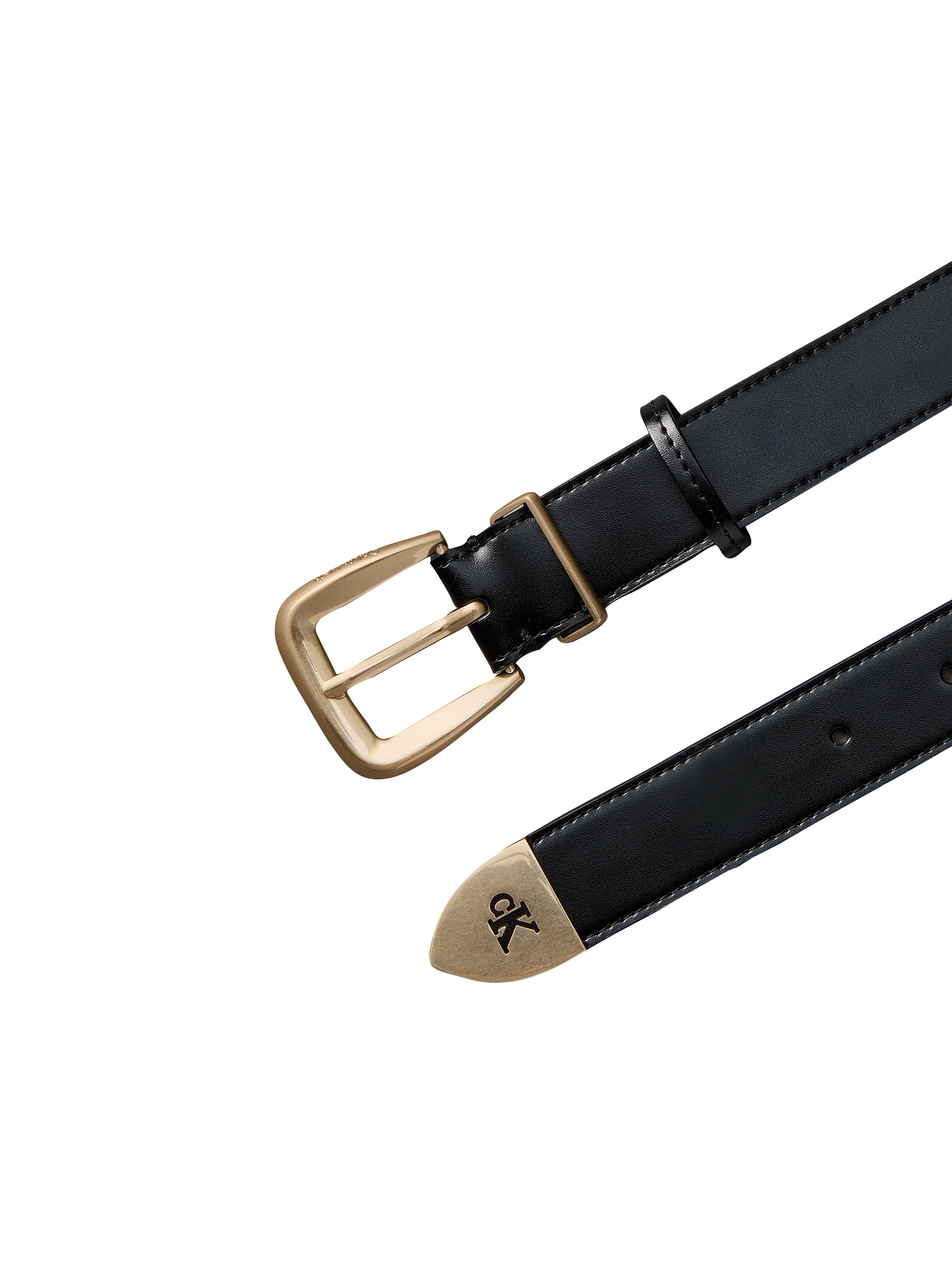 Calvin Klein Ceinture en cuir »HW END TIP BUCKLE BELT 30MM« Coupe régulière et taille ajustable