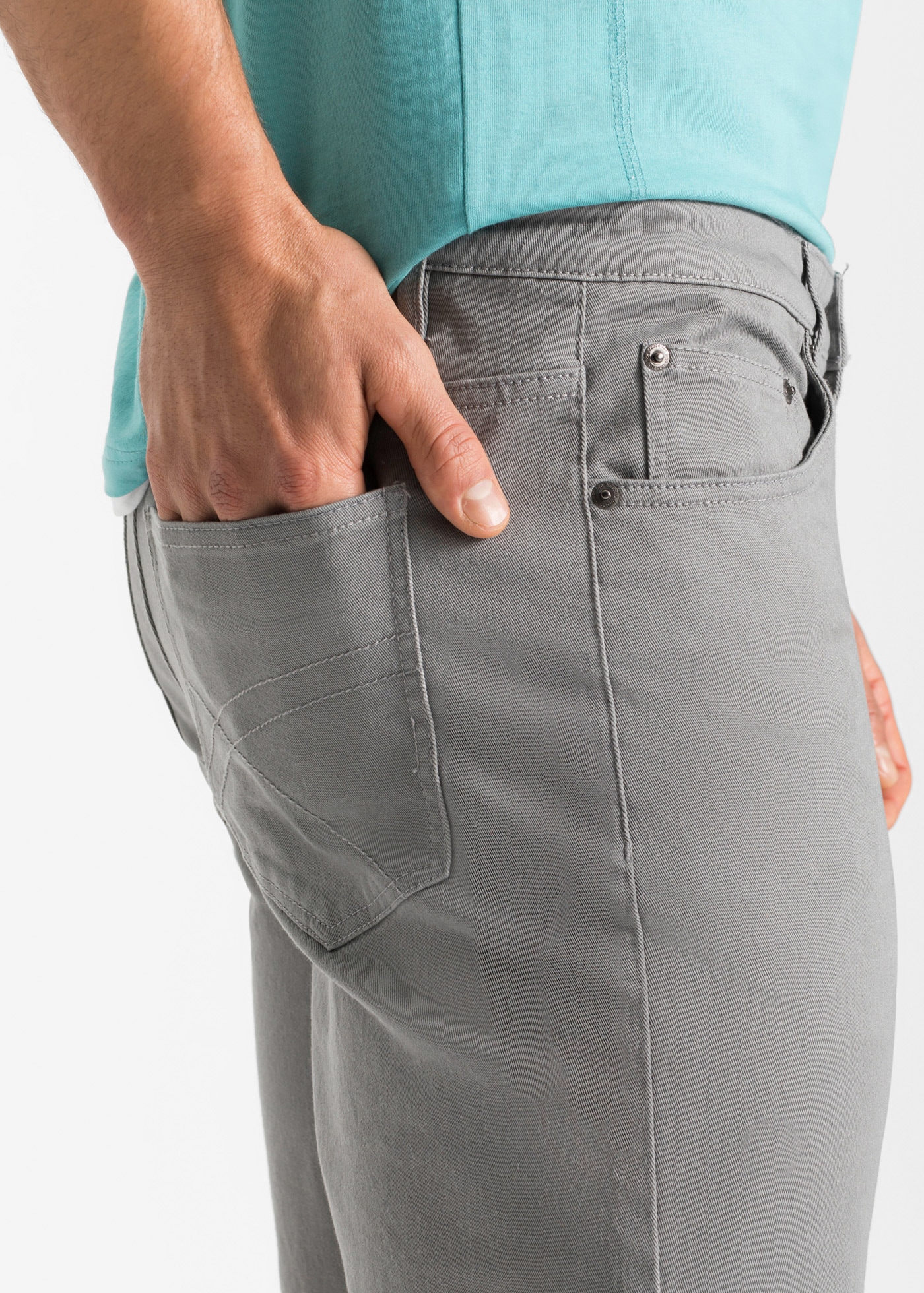 bonprix Bermudas  aus Baumwolle mit Elasthan, mit Stretchanteil, erhöhter Bund