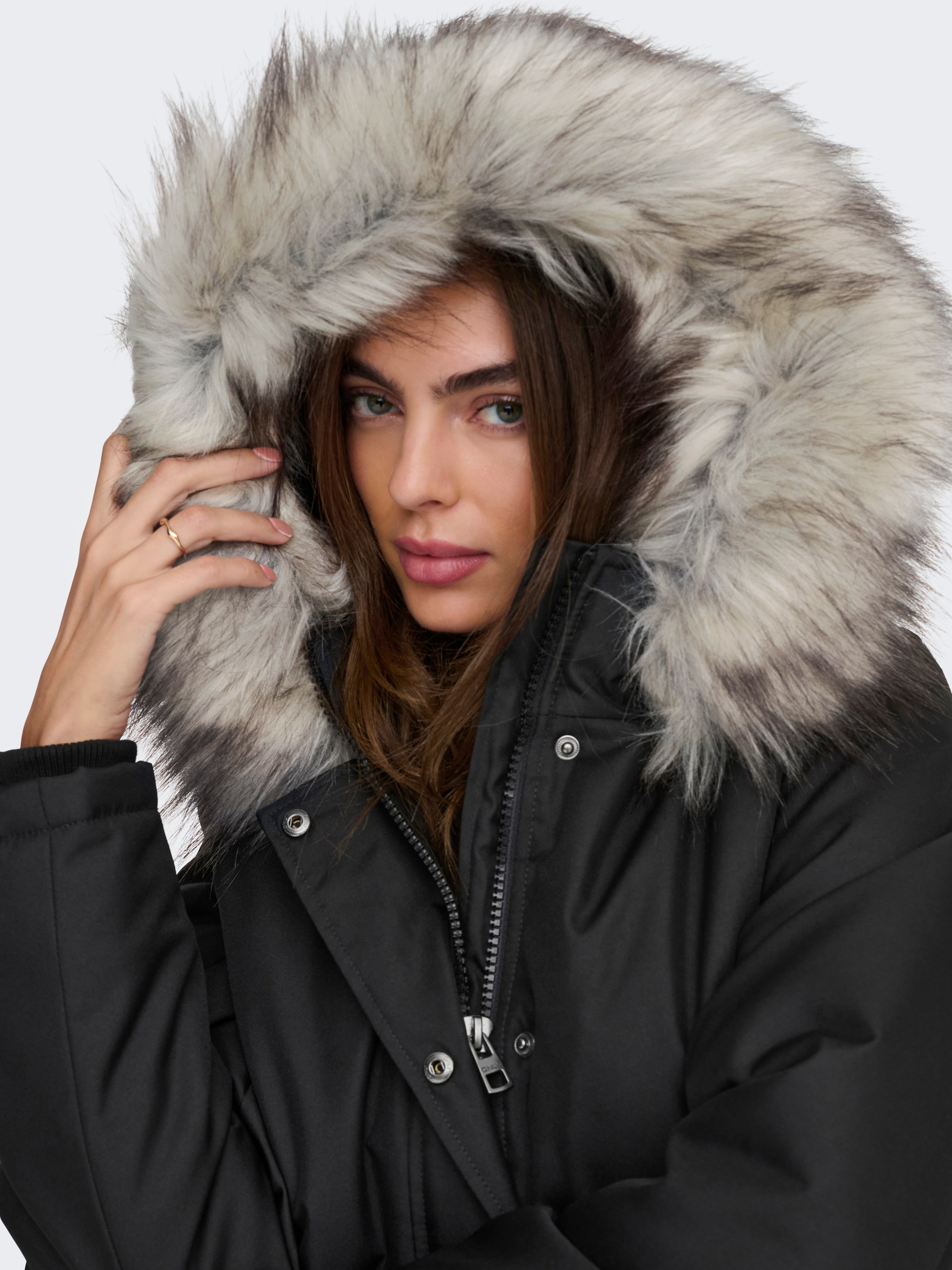 ONLY Parka »ONLNEWKATY PARKA LIFE OTW CC« mit Kapuze