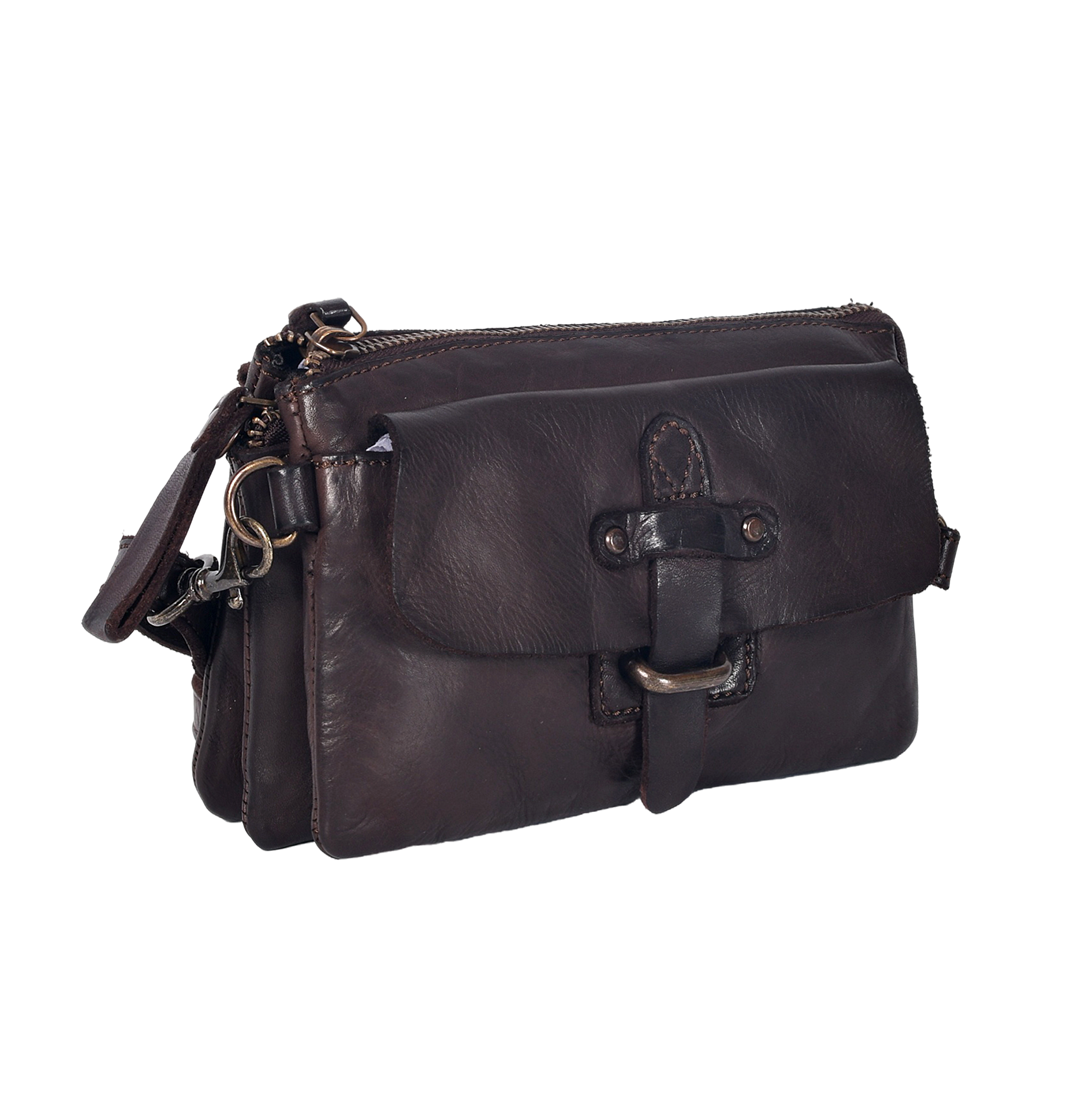 HARBOUR 2nd Gürteltasche Schultertasche mit Vortasche mit Riemenverschluss