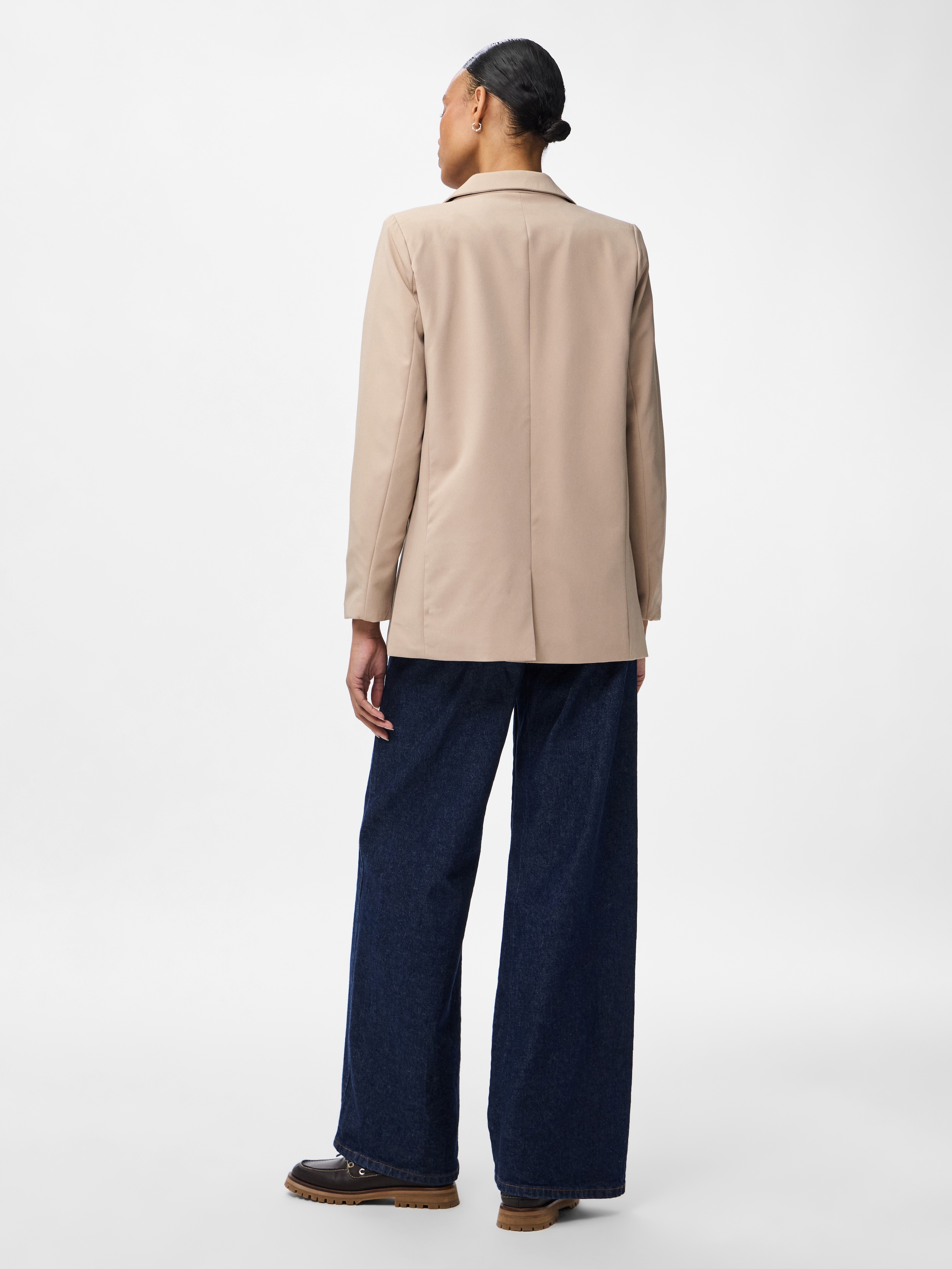 pieces Blazer long »PCBOSELLA LS LOOSE BLAZER NOOS« in leichter Oversize Form