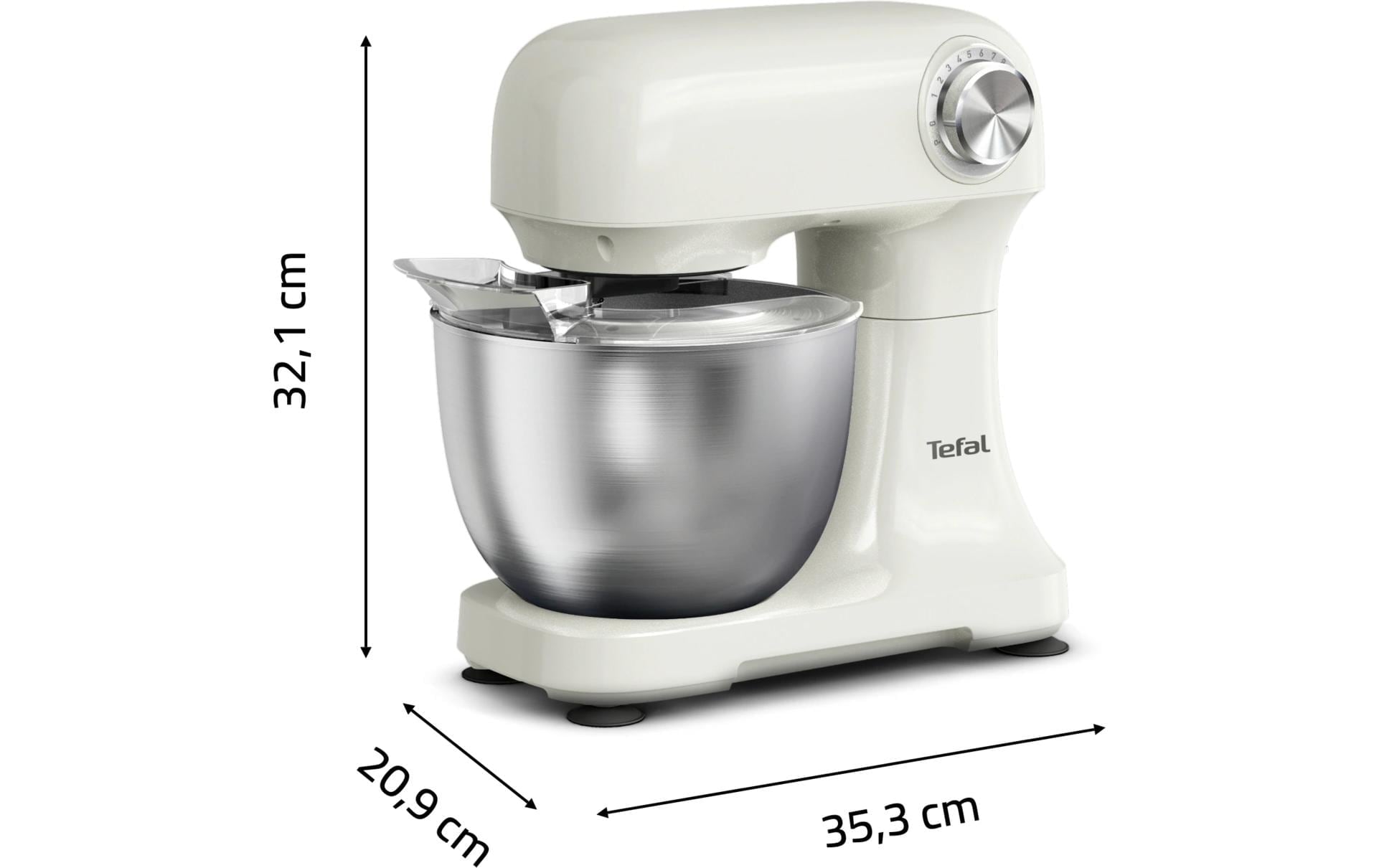 Tefal Küchenmaschine »QB140A Bake Easy« 12 Geschwindigkeiten + Pulse, planetarisches Rührsystem, 3,5 L