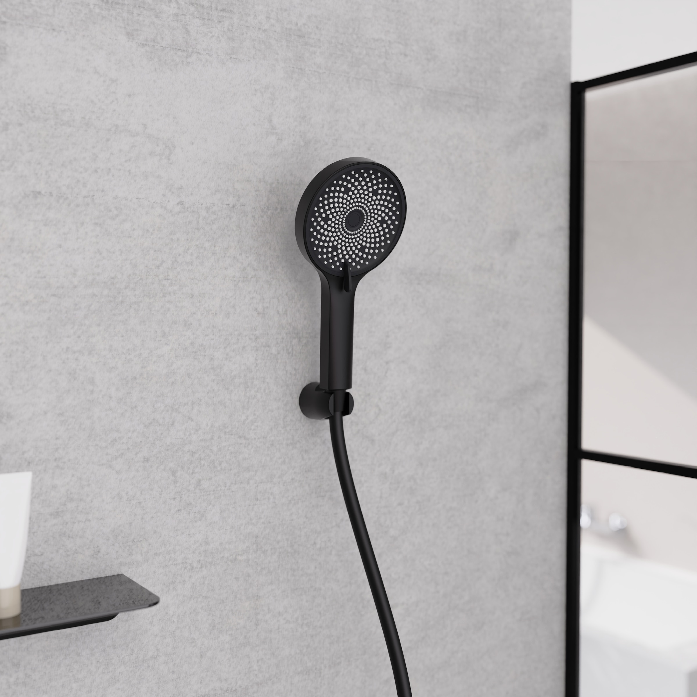 welltime Garniture de douche »Rio« Douchette avec tuyau,  avec 3 types de jets