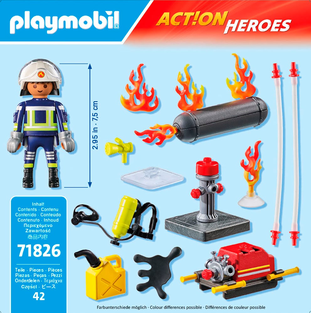 Playmobil® Konstruktions-Spielset »Löschung eines Gastanks (71826), Playmobil Action Heroes« Made in Europe