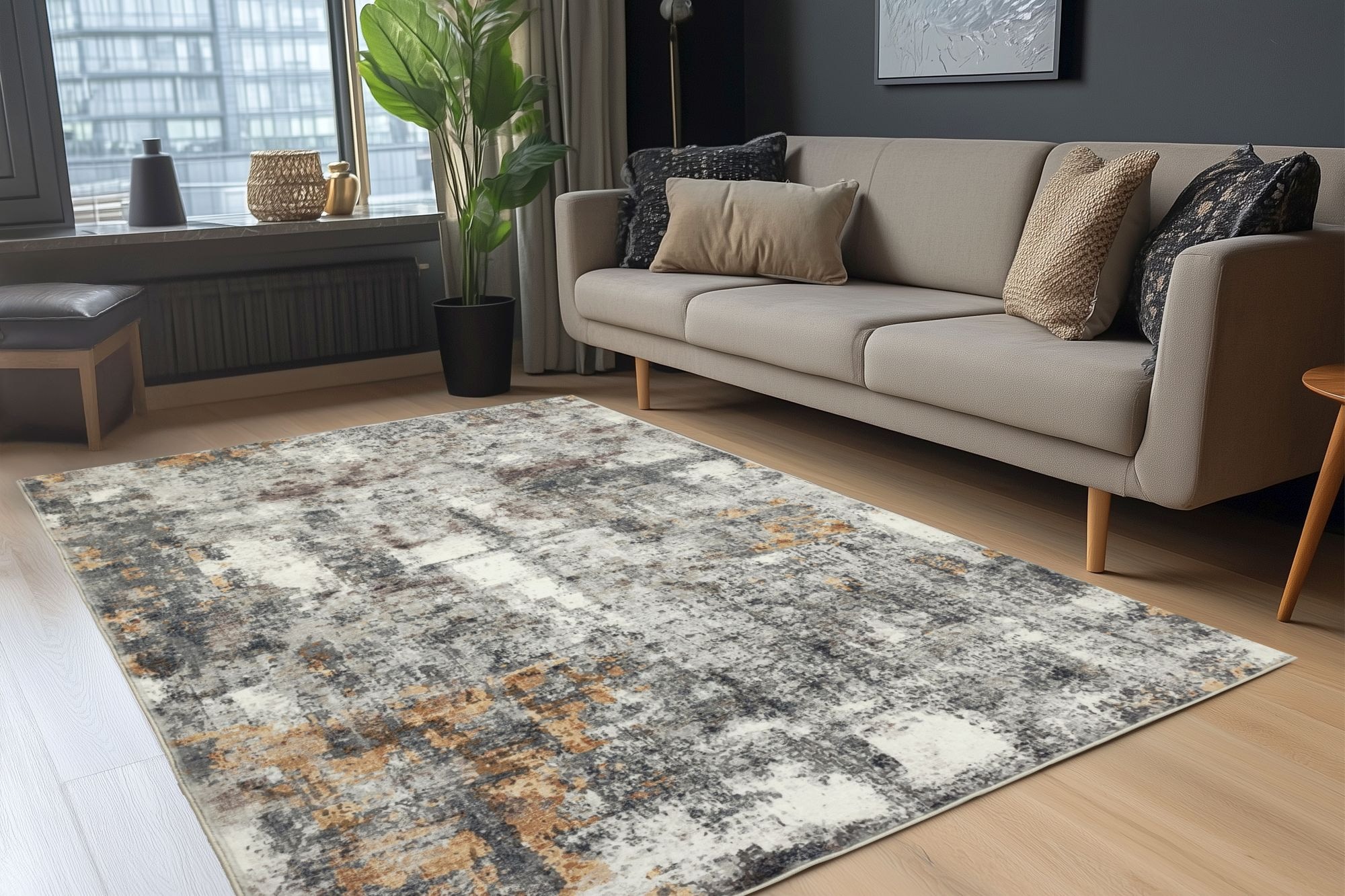 Kayoom Teppich »Elegantica 329« rechteckig 12 mm Höhe Kurzflor, Modernes Muster, Fussbodenheizungsgeeignet, Wohnzimmer