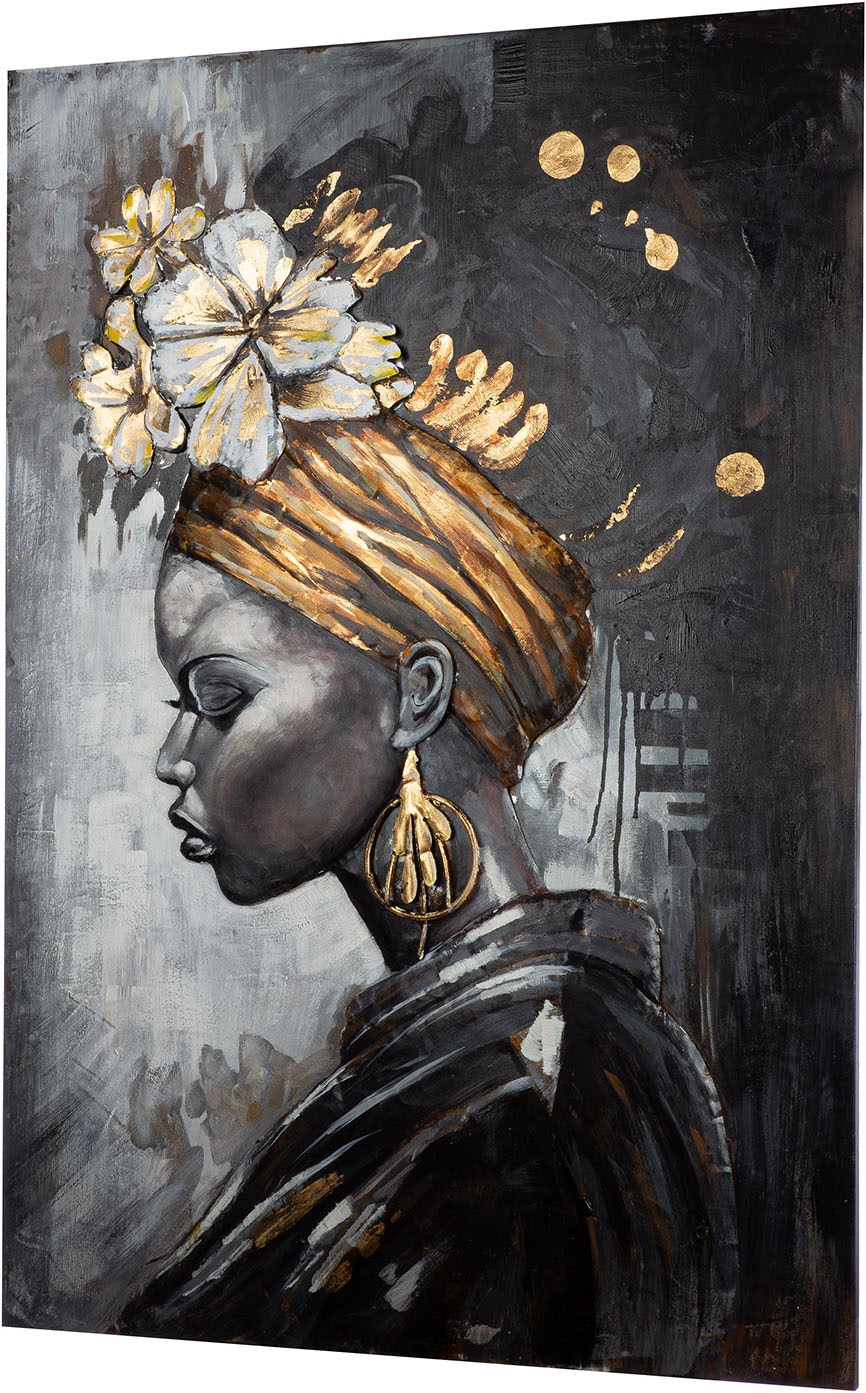GILDE Tableau métallique »Bild rechteckig Beauty in black« Tableau 1 cuis tlg.