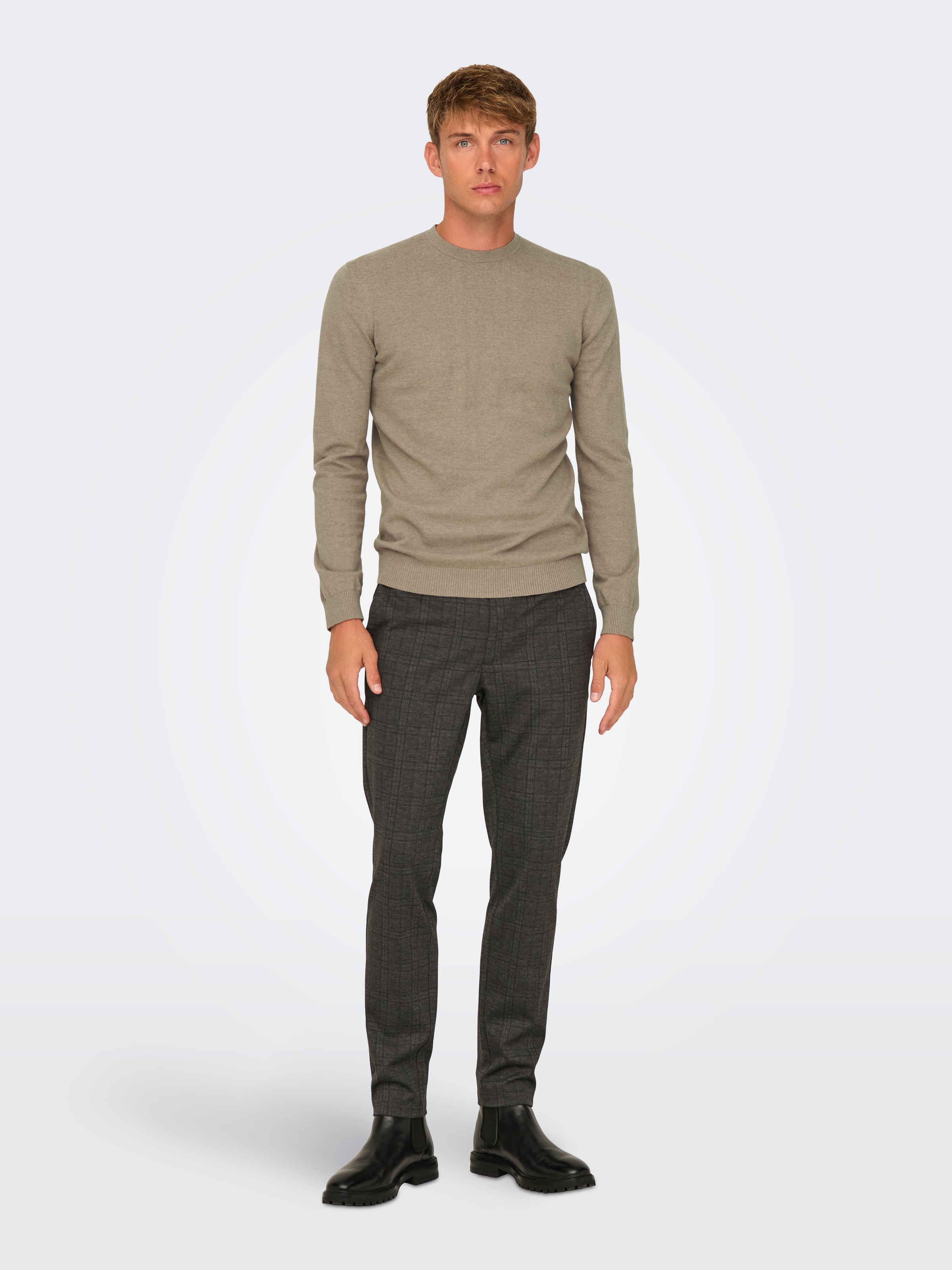 ONLY & SONS Pull en tricot »ONSLOUI REG 12 MEL CREW KNIT NOOS«