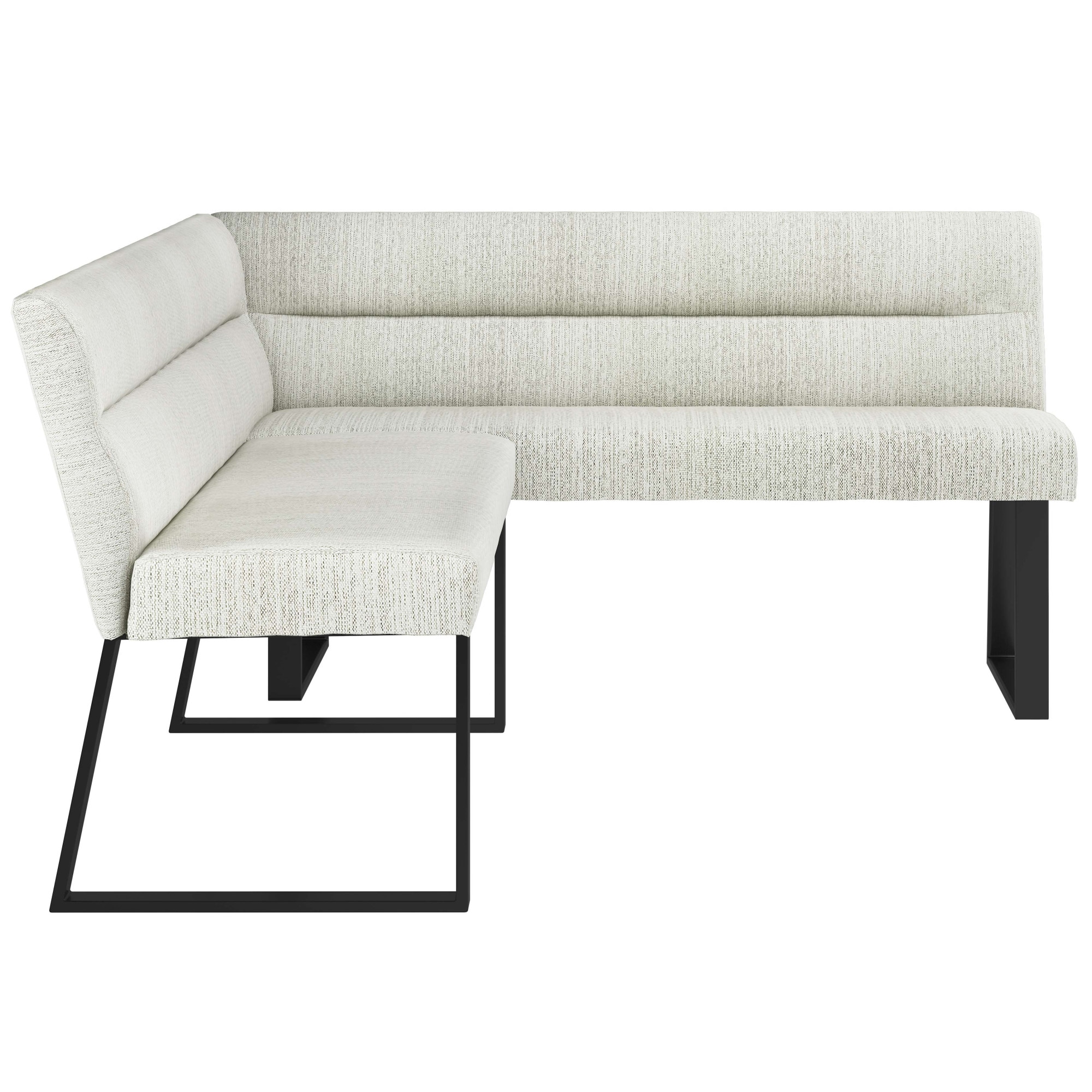 GOODproduct Ensemble de bancs d'angle »Barcell/Ivanna/Calgoty« Ensemble, Eckbankgruppe mit Tisch, Eckbank, Stühle, 4 tlg. Sitzgruppe, Eckbank und Stühle bequem gepolstert, Tisch 120x80 cm