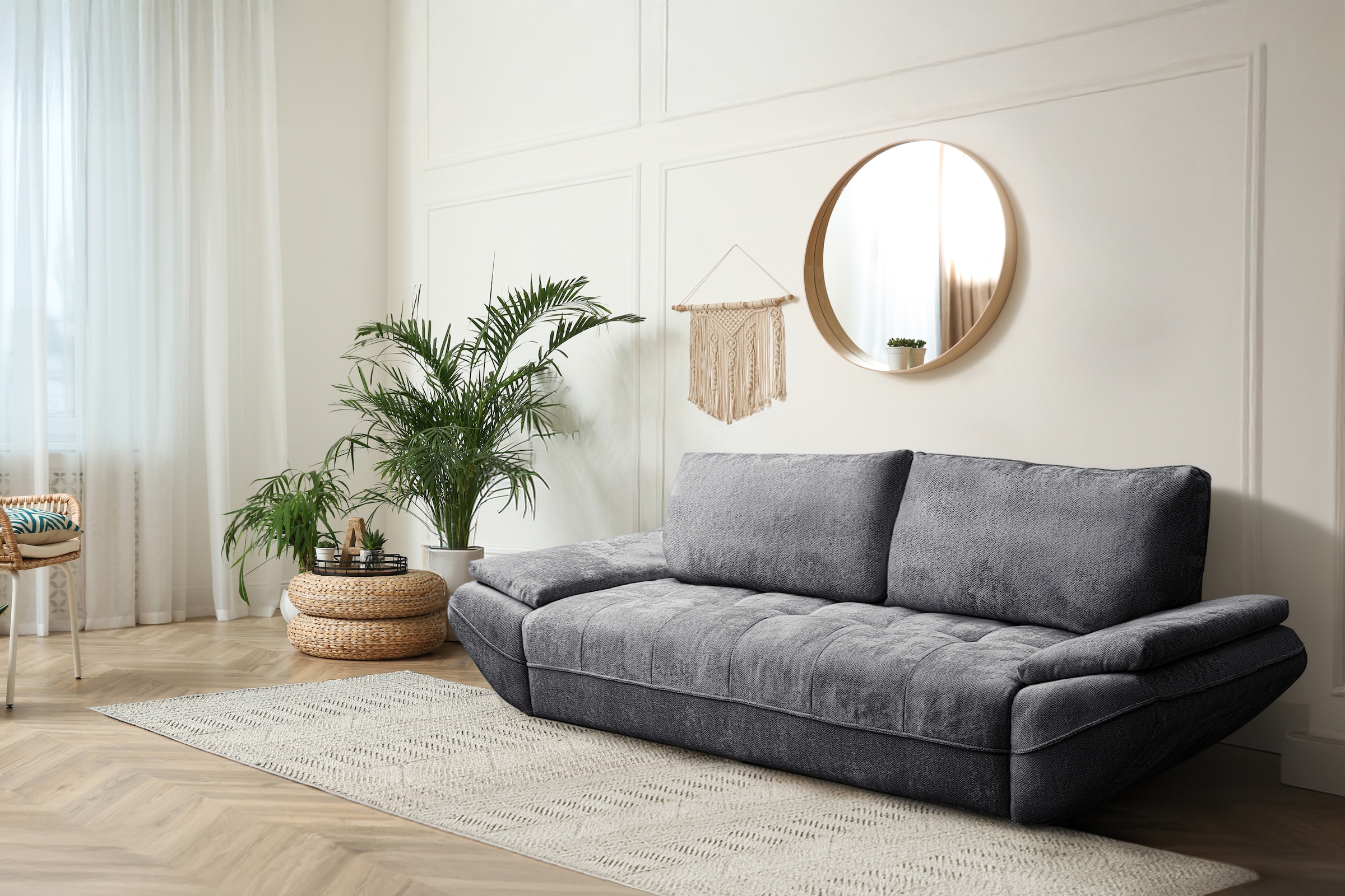 exxpo - sofa fashion Canapé Big »Elma Mega Schlafsofa, Breite 280, bequem und komfortabel« incl. fonction lit et coffre, grand confort d'assise, matelassage sur l'assise