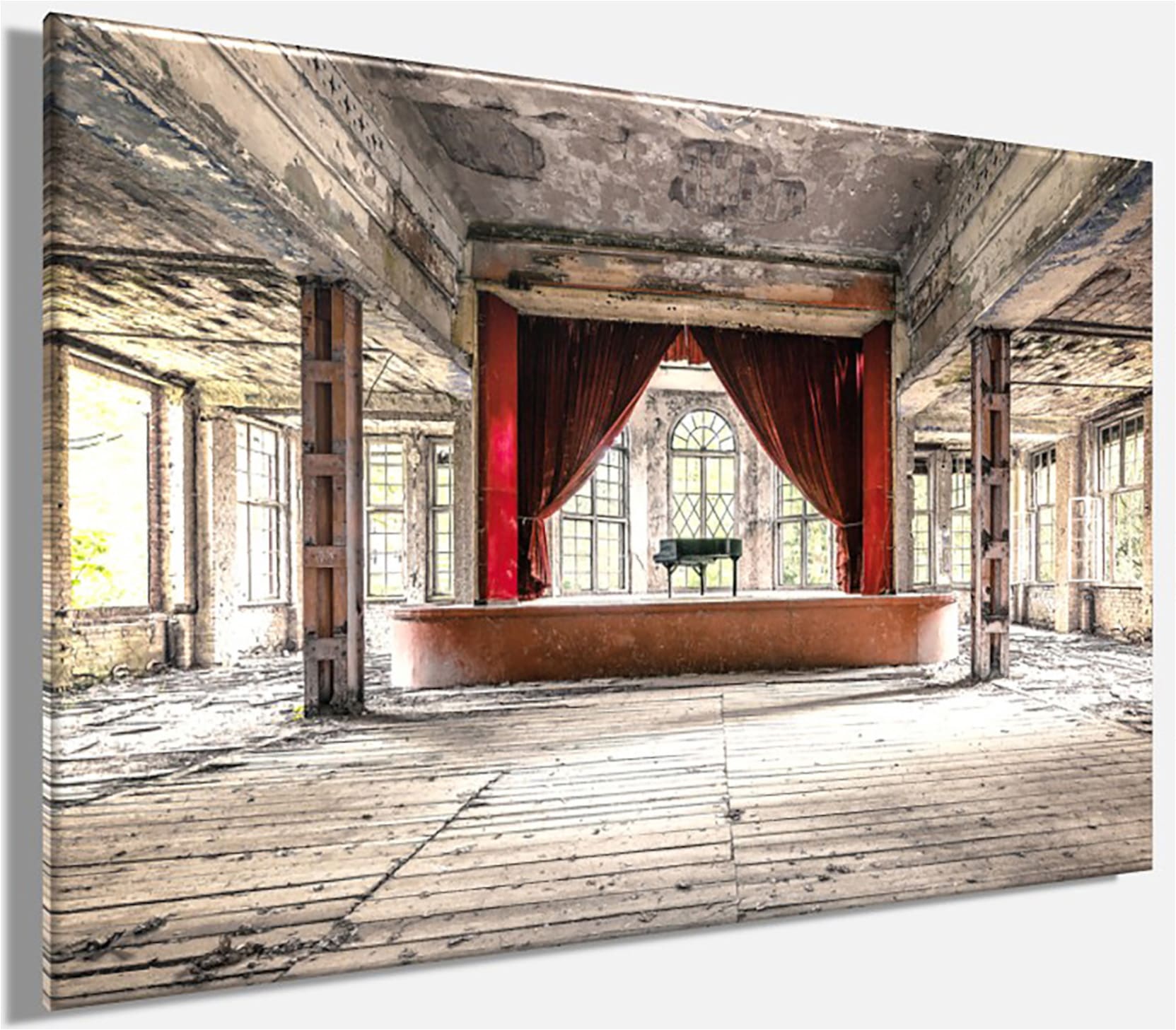 Bönninghoff Leinwandbild »Wandbild LOST PLACE KLAVIER 60x90 cm – Leinwandbild Keilrahmen Deko« Fenster & Türen | Gebäude | Innenarchitektur 1 Stk. tlg. auf Keilrahmen gespannt