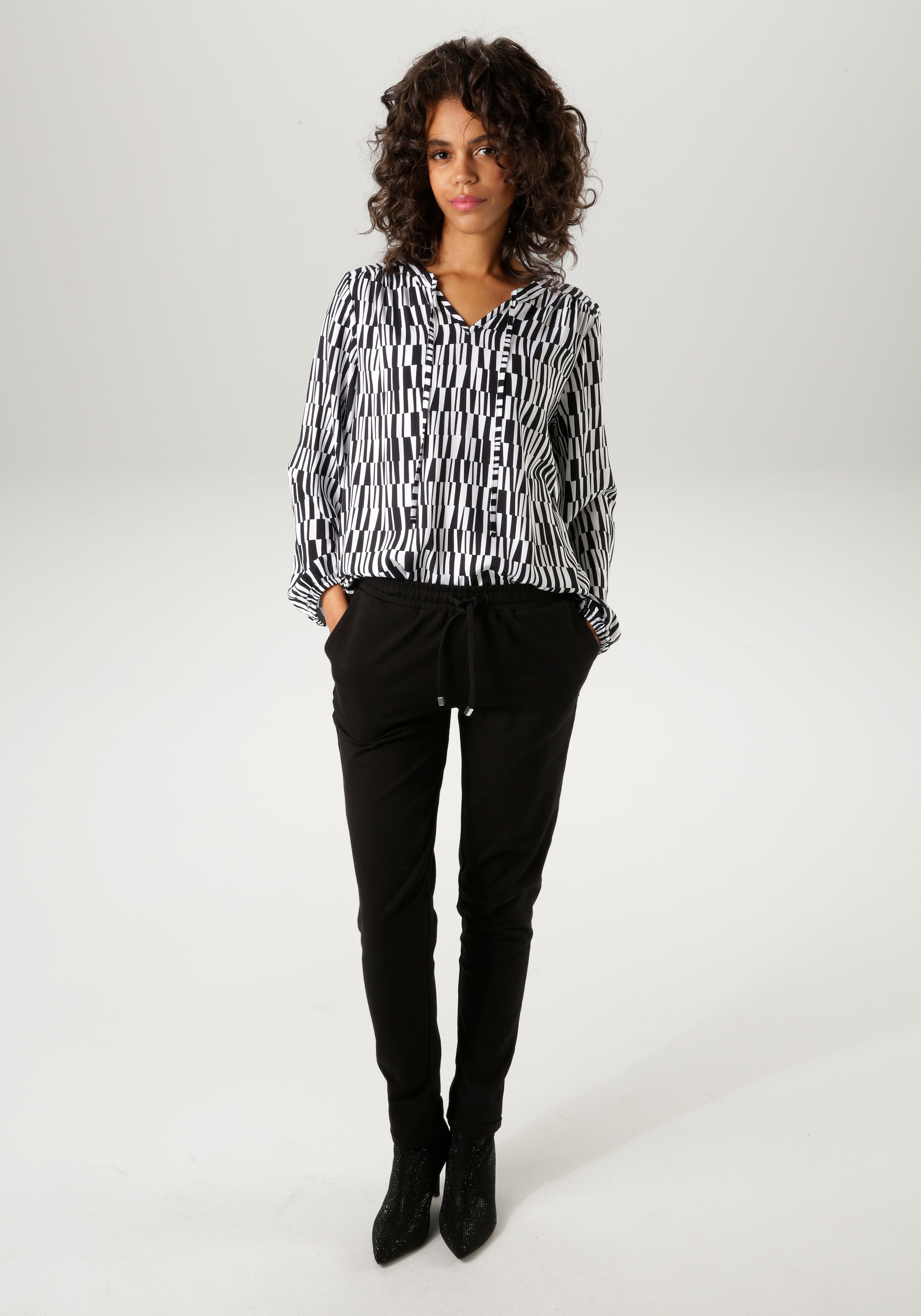 Aniston CASUAL Schlupfhose  mit seitlichem ANISTON-Label