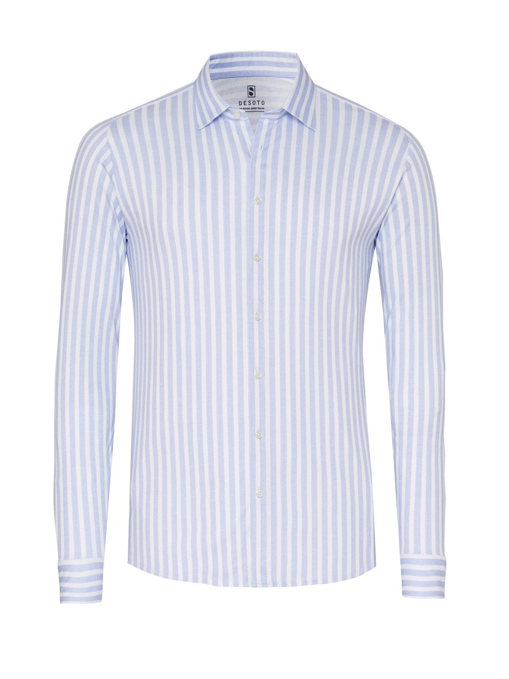 DESOTO Langarmhemd »Casual Kent 1/1« Businesshemd, Kentkragen, Jersey, schmale Form