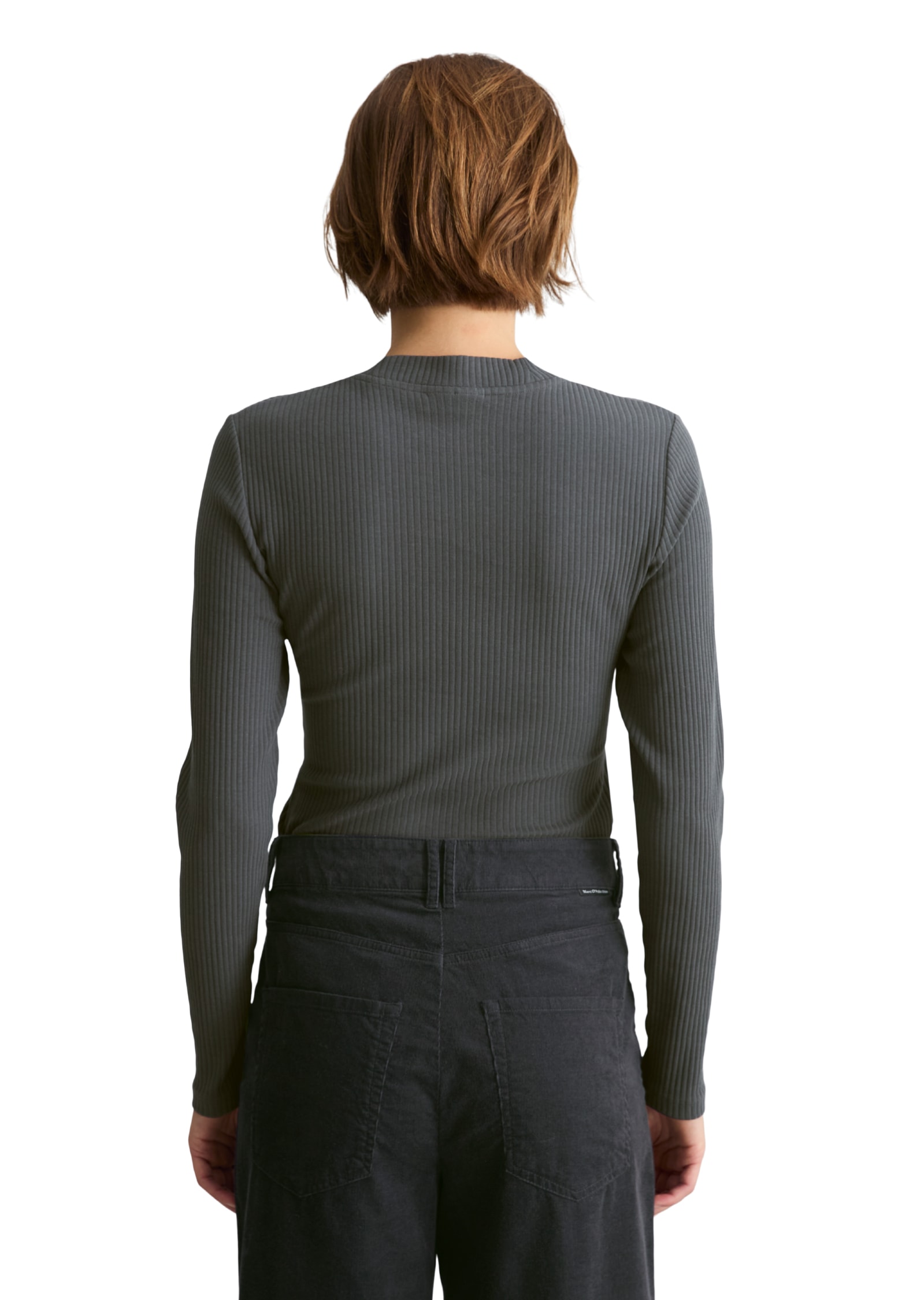 Marc O'Polo DENIM T-shirt à manches longues en jersey côtelé, coupe slim