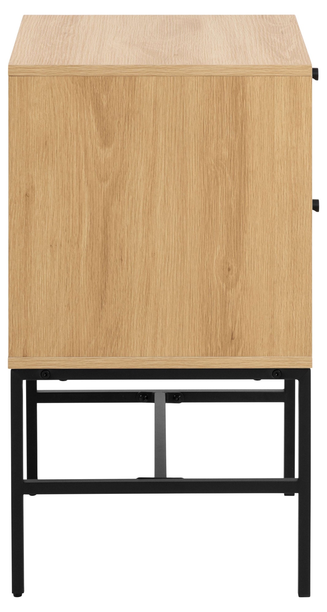 ACTONA GROUP Nachttisch »Albany« Eiche-Optik, Lamellenfront, 2 Schubladen, B: 45,6 cm