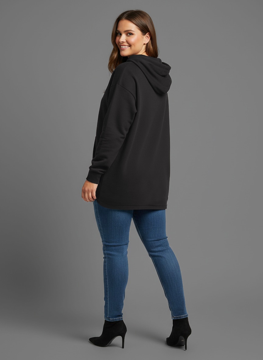 Laura Scott CURVE Sweat à capuche im Oversized Look aus weicher Baumwolle – GROSSE GRÖSSEN