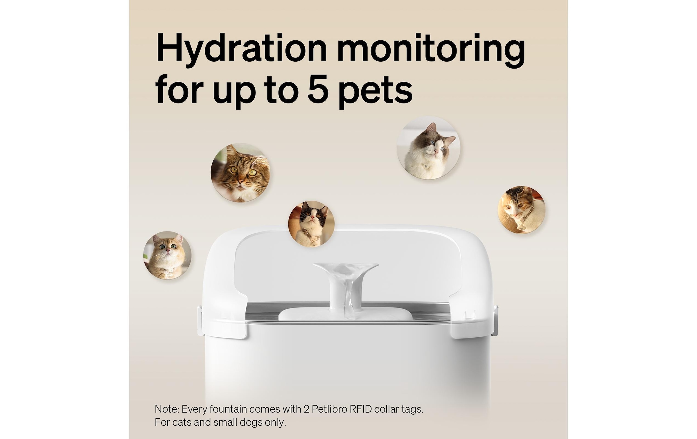   Trinkbrunnen »Petlibro Dockstream RFID Smart Fountain 3 l« Automatischer Trinkbrunnen