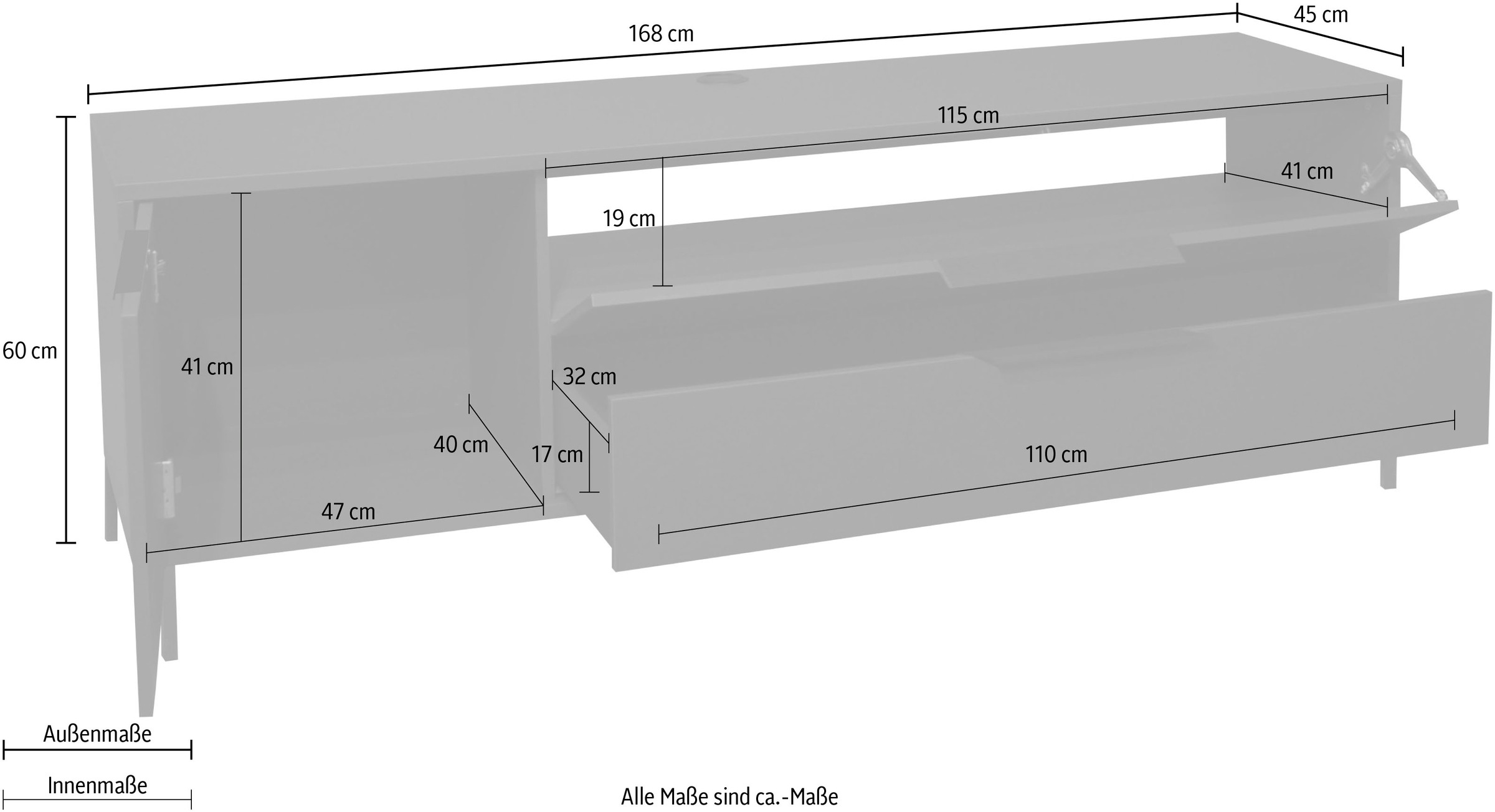 Mäusbacher Table basse »Bonnie TOPSELLER!« OTTOs Choice,  Lowboard mit Quadratgestell