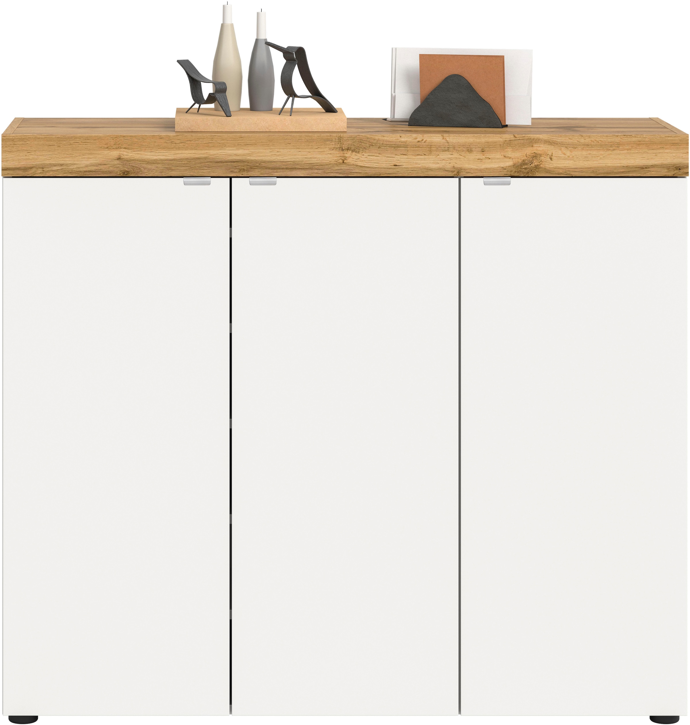 GOODproduct Schuhschrank »MAMBO II, Breite 115 cm, 3 Türen, 10 Einlegeböden« 1 Stk. tlg. Schuhschrank, Schuhkommode, Flur, Diele