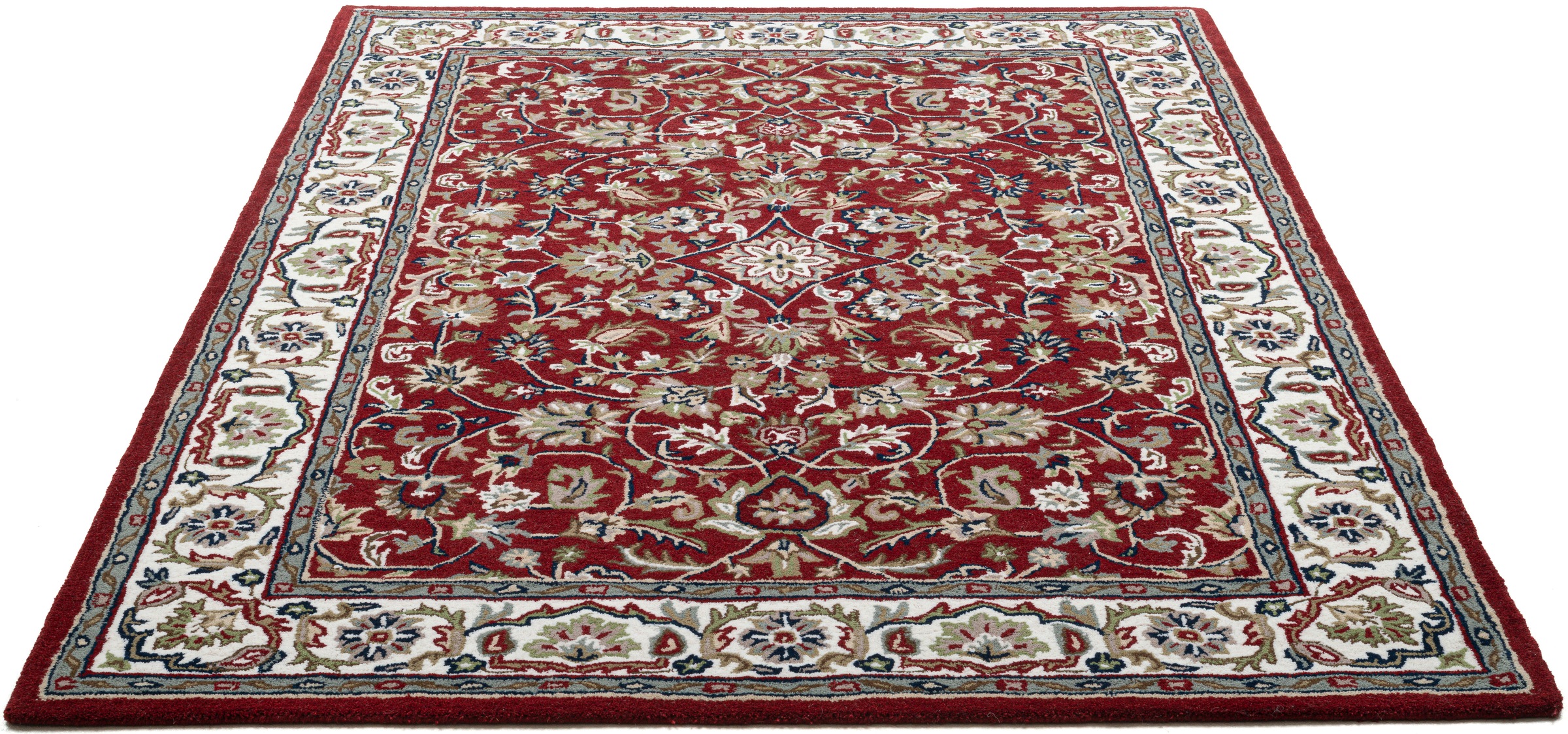 THEKO Wollteppich »Royal Orient Isfahan« rechteckig 14 mm Höhe handgetuftet, Orient-Optik, reine Wolle