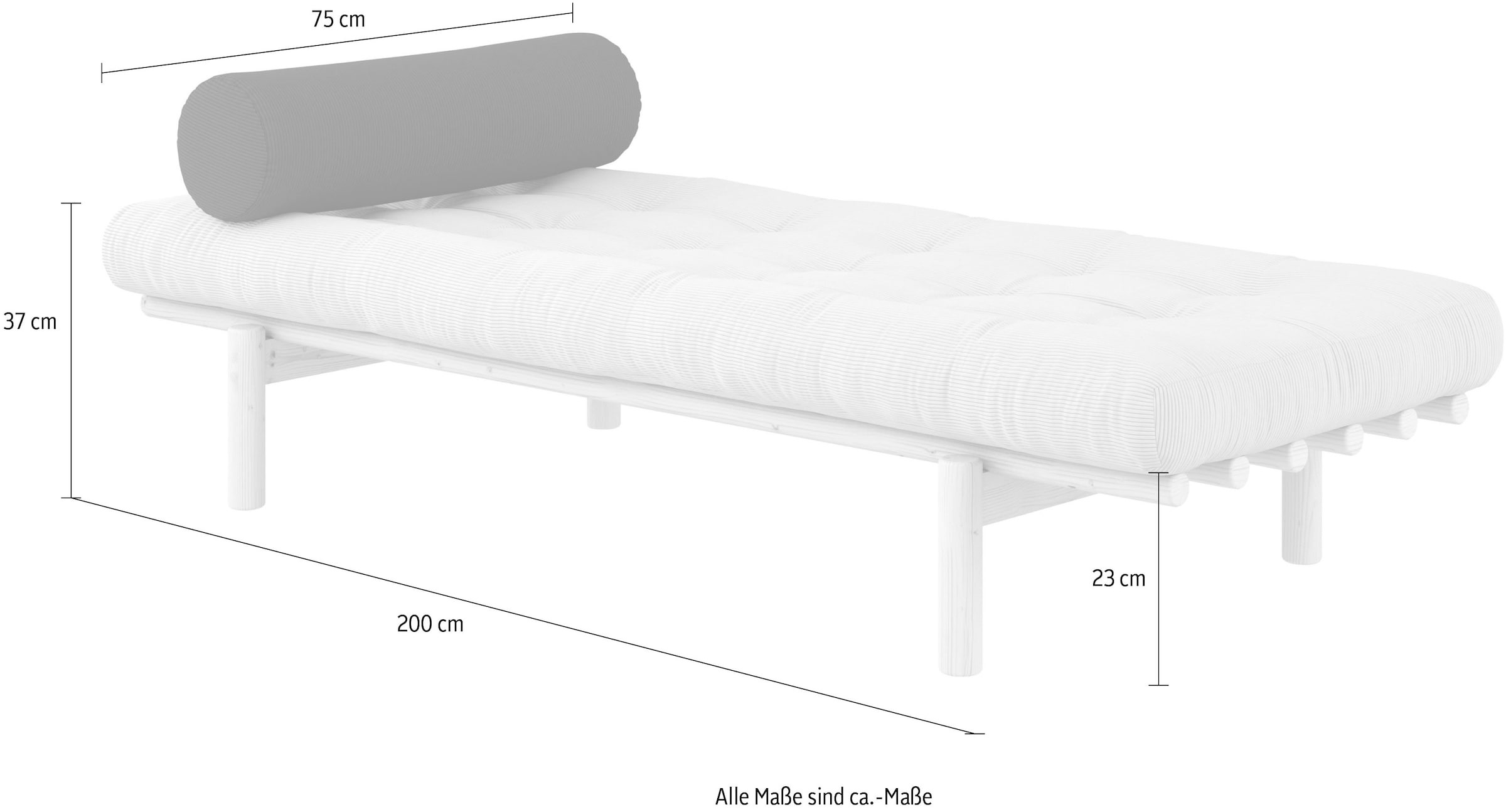 Karup Design Daybed »Next« aus massiven Kiefernholz, inkl. Futonmatratze und Kissen