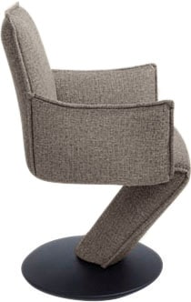 K+W Komfort & Wohnen Esszimmerstuhl »Drive, Drehstuhl« () Sessel mit federnder Sitzschale, Drehteller in Metall schwarz Struktur