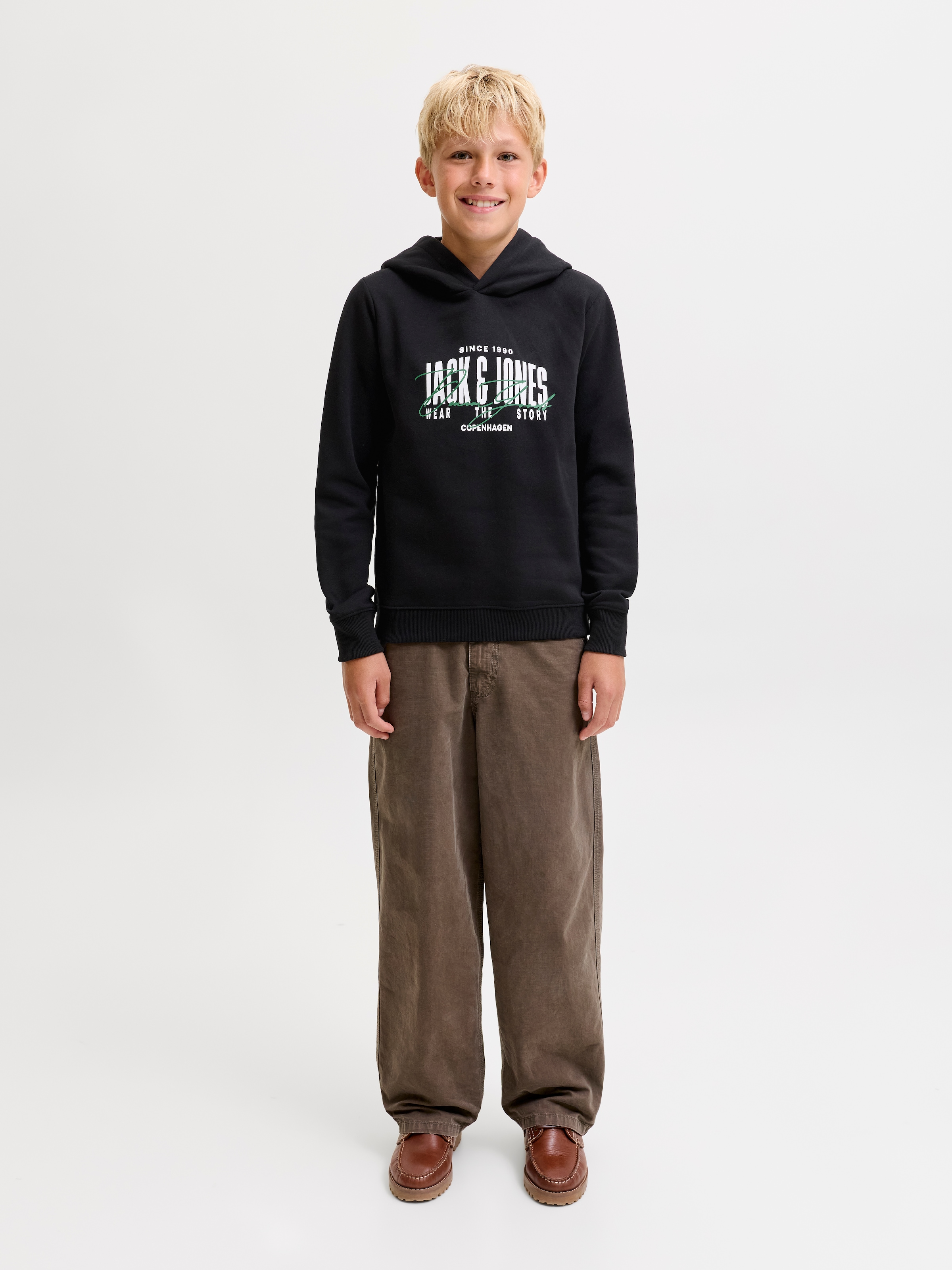 Jack & Jones Junior Kapuzensweatshirt »JJAERO SWEAT HOOD JNR«, Baumwollmischung, regular fit
