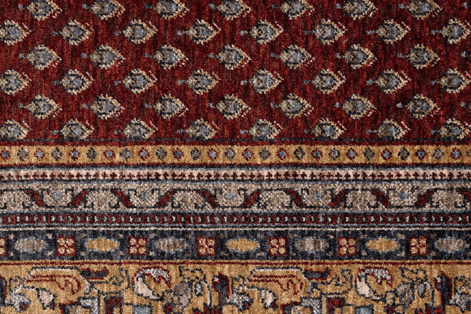 THEKO Teppich »Mir« rechteckig 10 mm Höhe Kurzflor, Orient-Optik, mit Bordüre & Fransen, pflegeleicht