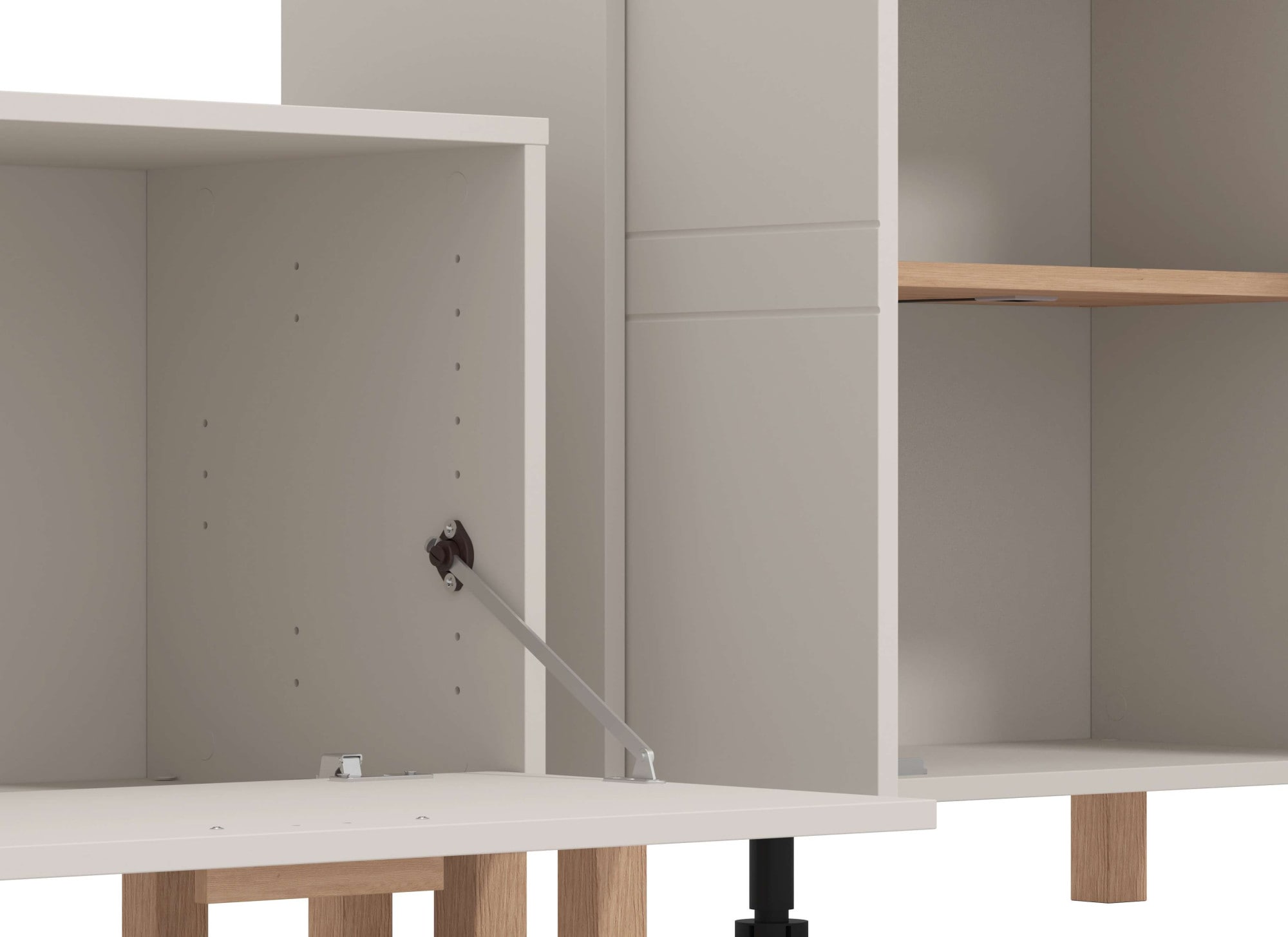 Home affaire Meuble mural »Sheffield, inkl. TV-Board, Highboard, Hängevitrine und Wandregal« Komplett-Set, 4 cuis tlg.