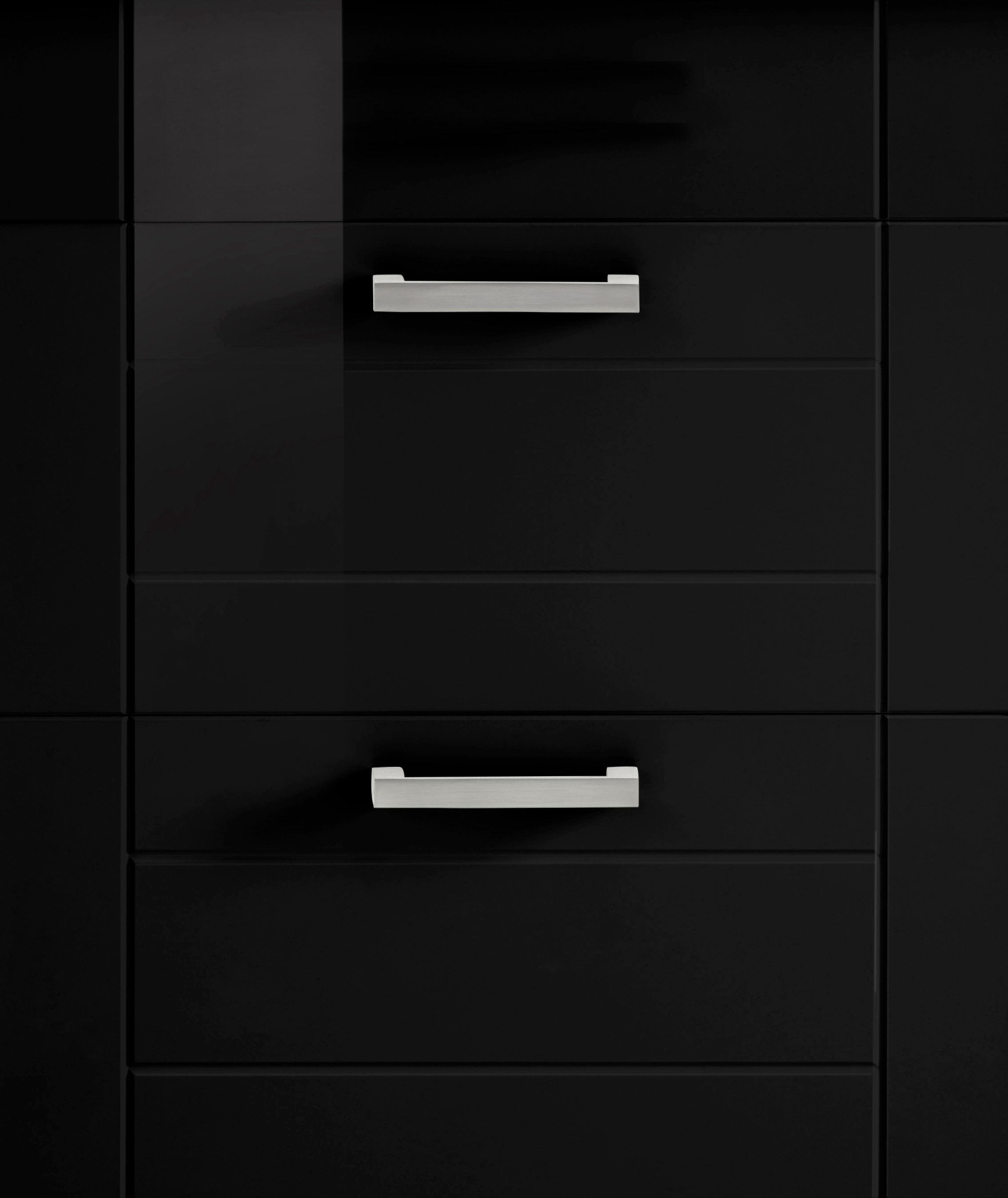 KOCHSTATION Armoire d'encastrement pour table de cuisson »KS-Tinnum« 60 cm de large, 2 tiroirs, poignées métal, façades MDF