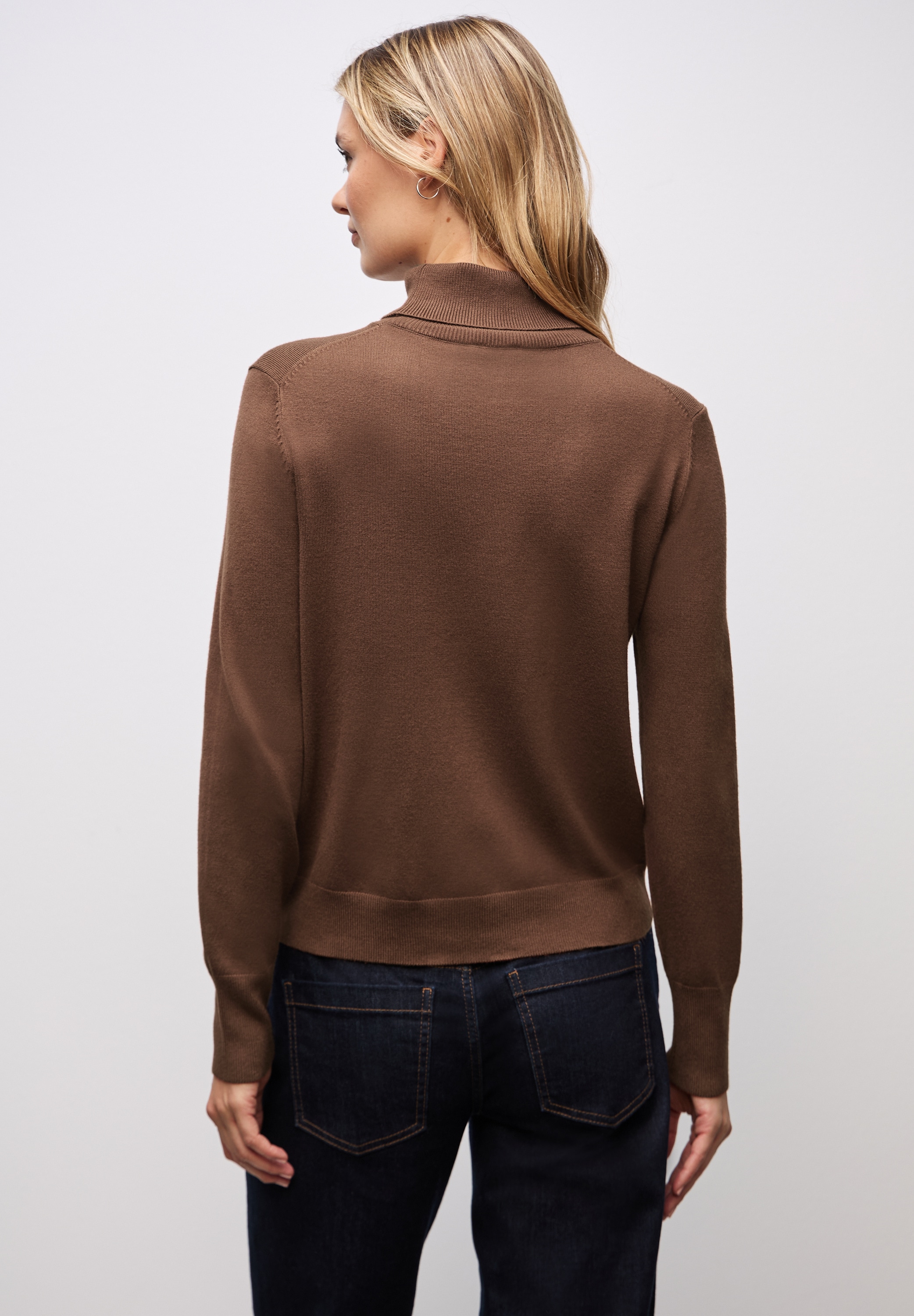 STREET ONE Rollkragenpullover mit Viskose