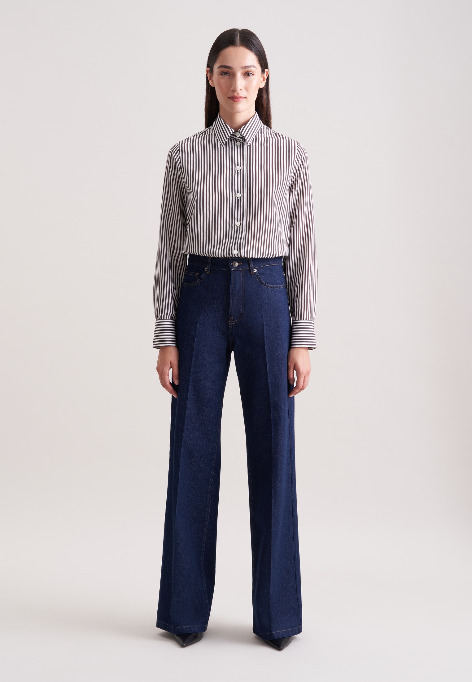 seidensticker Blouse classique 1/1 Kragen Gestreift