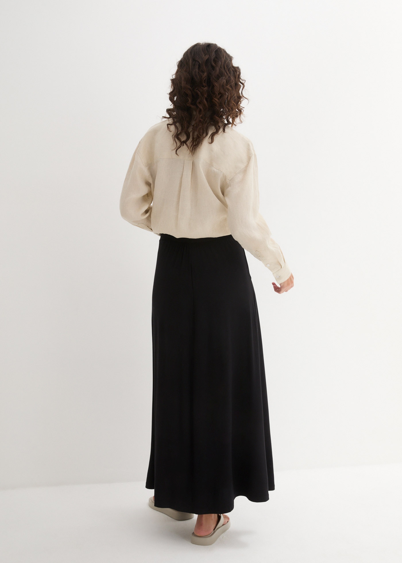 bonprix Jerseyrock »Jersey Rock aus Viskose-Mix« aus Viskosemischung, lockere Passform, unifarbene Optik