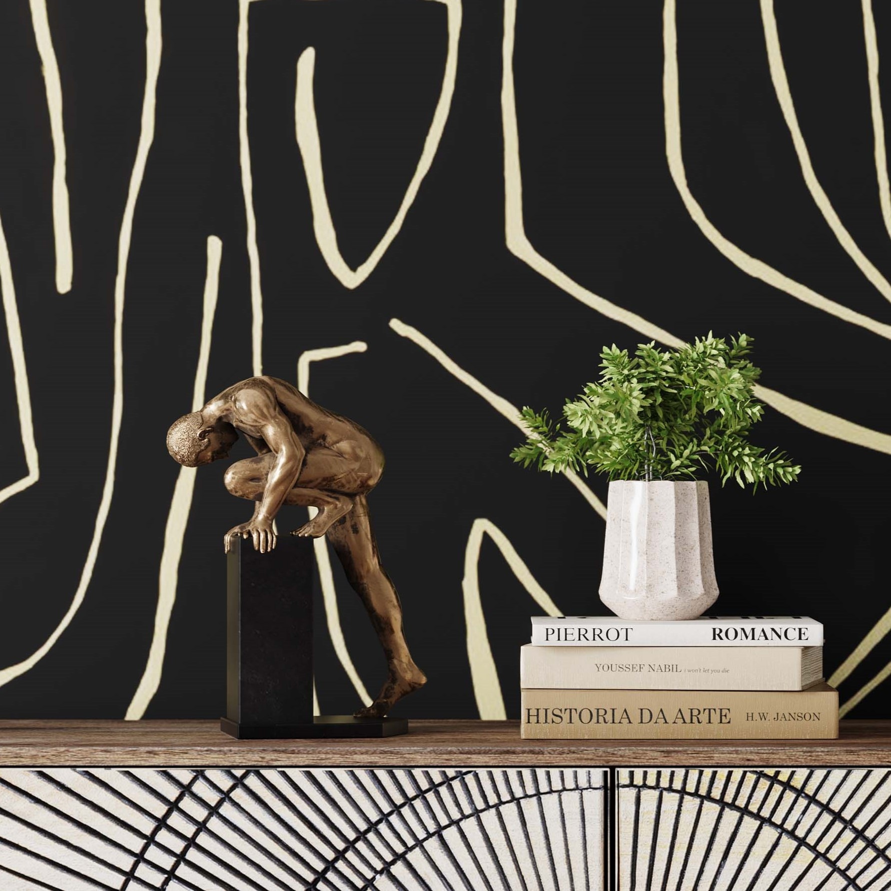 Kare Design Dekoobjekt »Deko Objekt Nude Man Stand Bronze 35cm«