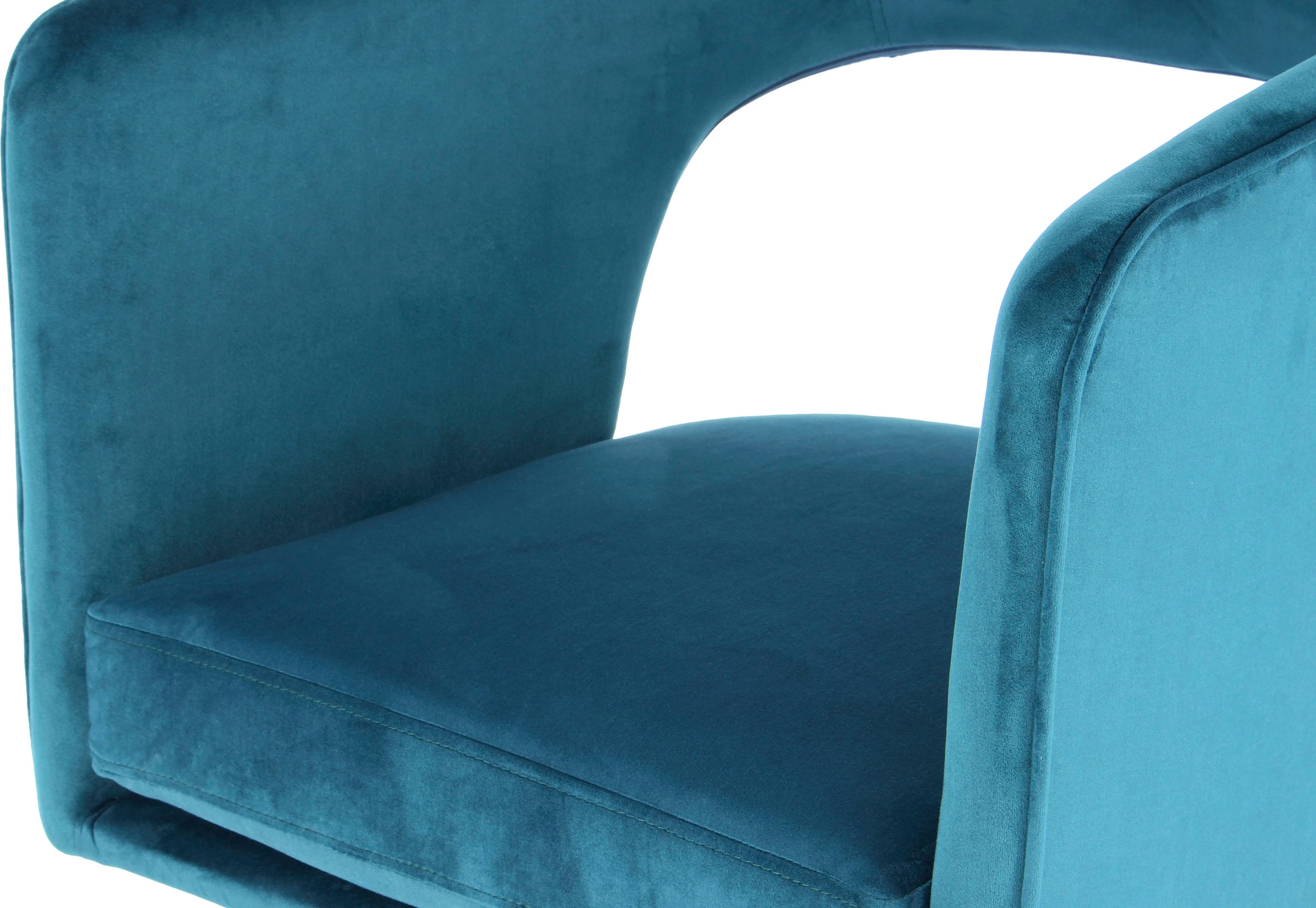 Kayoom Chaise rembourrée »Esszimmerstuhl, samtweiche Oberfläche« () 1 cuissamtweicher Bezug, Rückenlehne und Armlehnen abgerundet