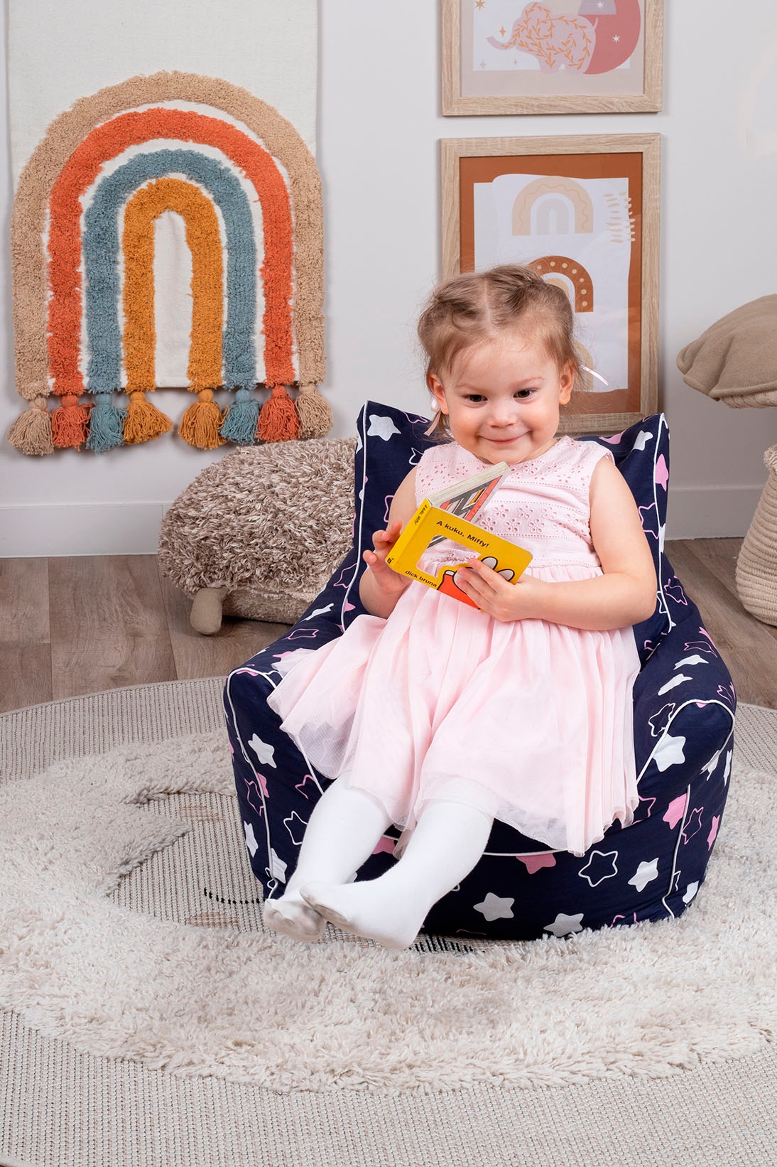 Knorrtoys® Pouf »Star, blue pink« für Kinder; Made in Europe