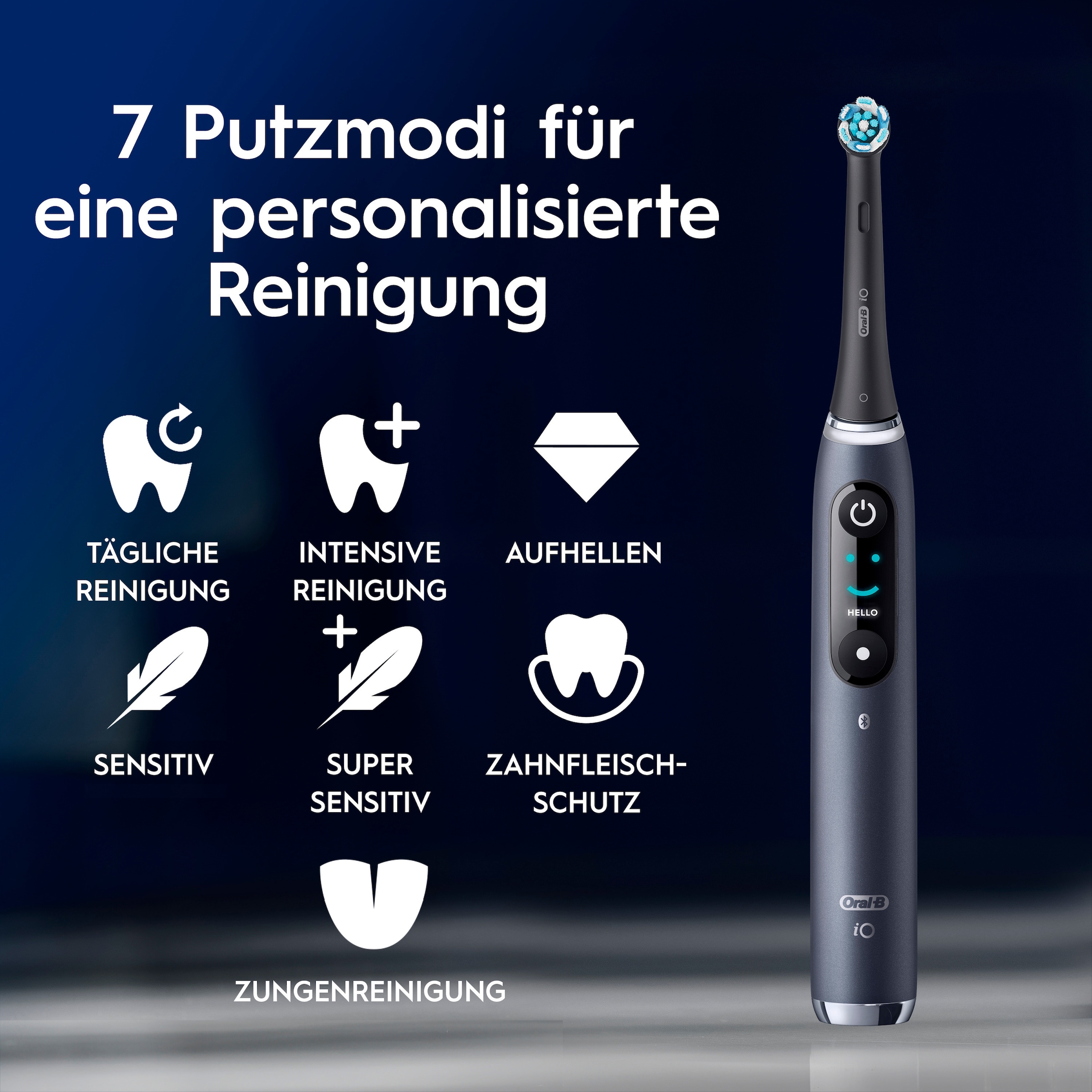 Oral-B Brosse à dents électrique »iO Series 9« 3 cuis Aufsteckbürsten édition cadeau, 7 modes de nettoyage, étui de voyage avec chargeur