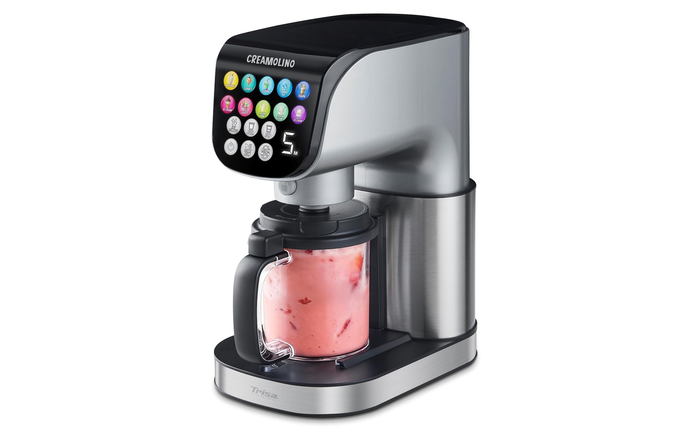 Trisa Machine à glace pilée »Creamolino 0.5 l« 0,5 l 500 W créations de glace crémeuses sur simple pression d'un bouton