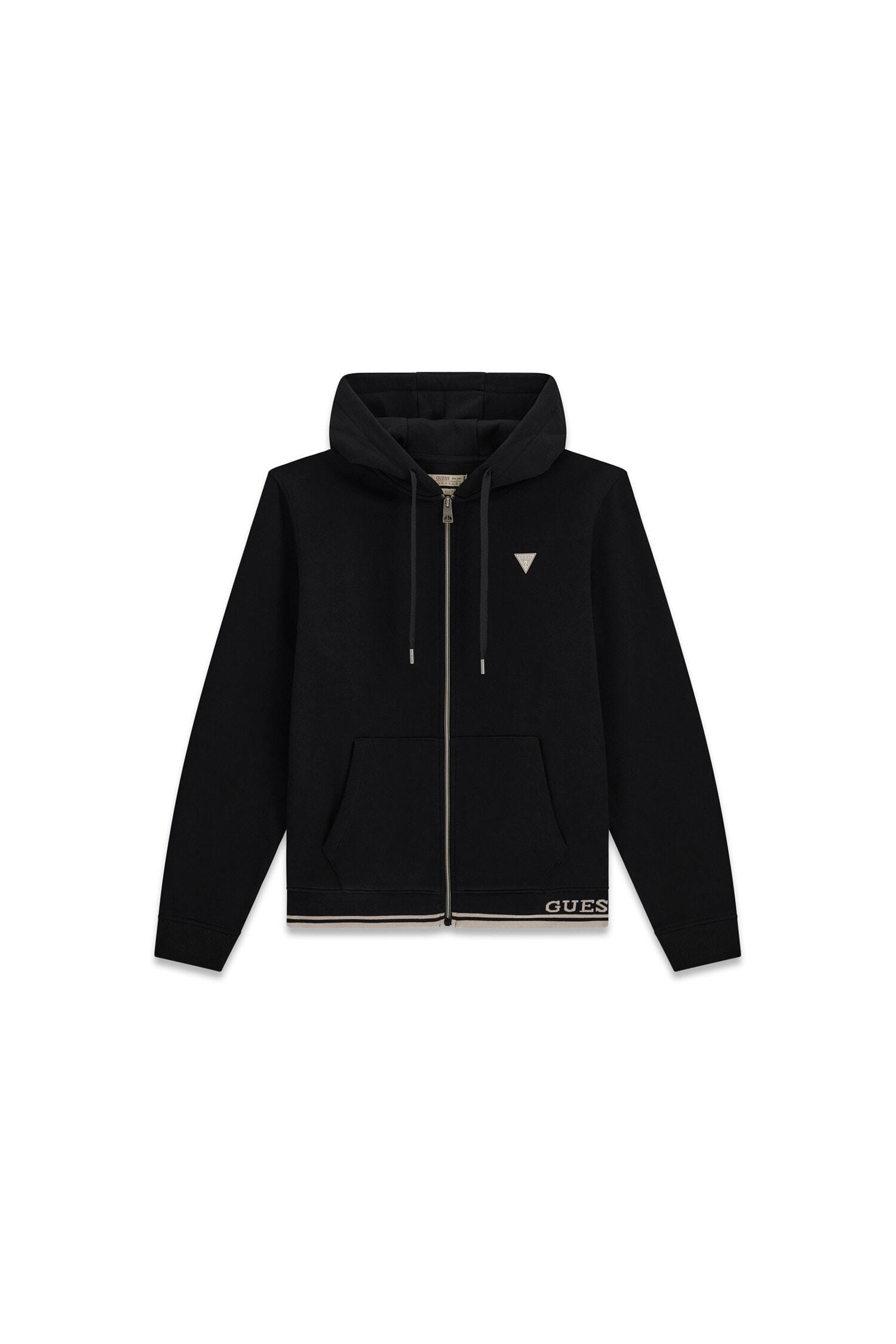 Guess Sweat à capuche Kapuze mit Kordelzug, Regular Fit, Baumwoll-Mix