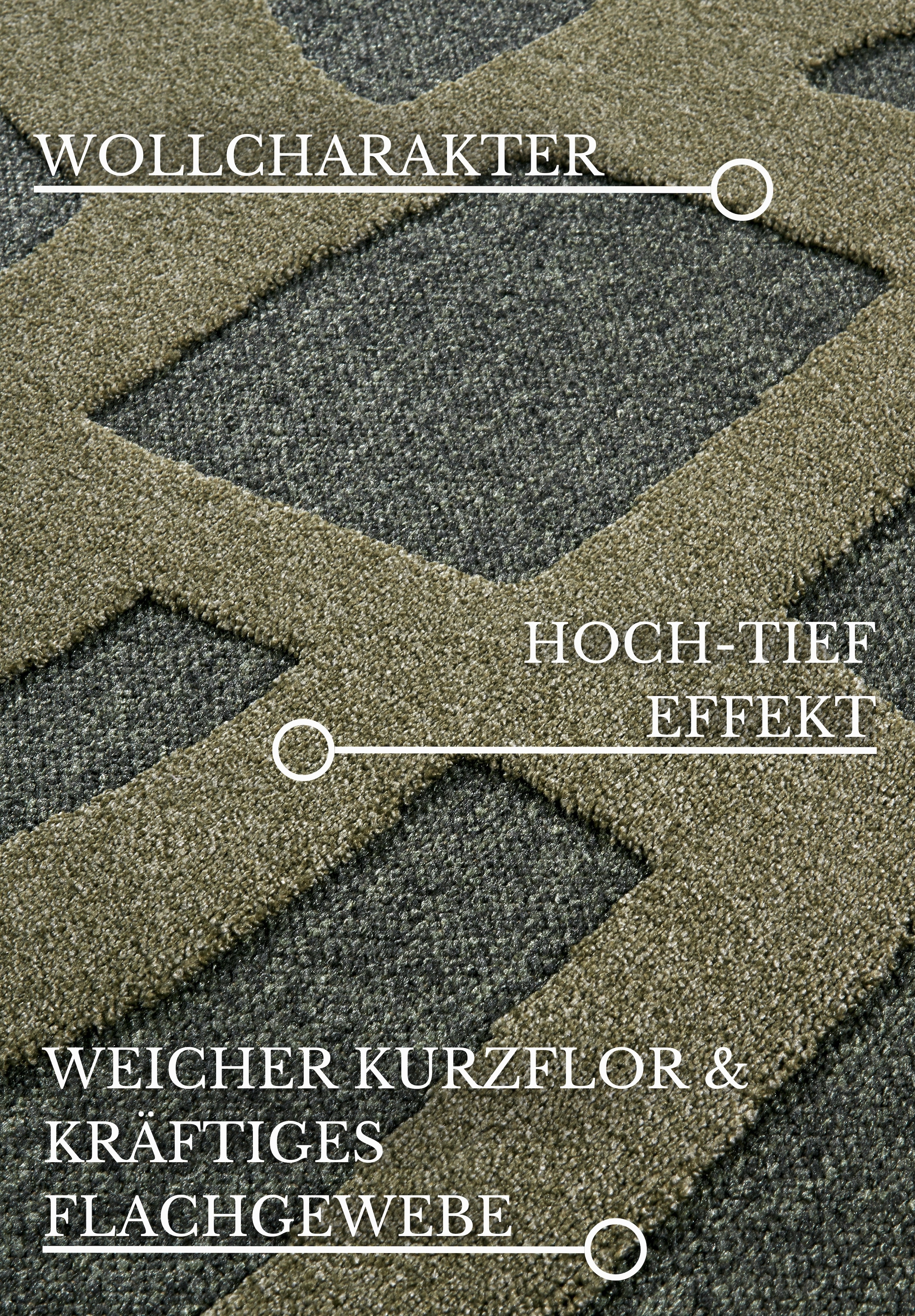 Villeroy & Boch Tapis »Therese« Rectangulaire 5,5 mm Höhe Wohnzimmer, Schlafzimmer, Modern, Hoch-Tief Effekt, Flur